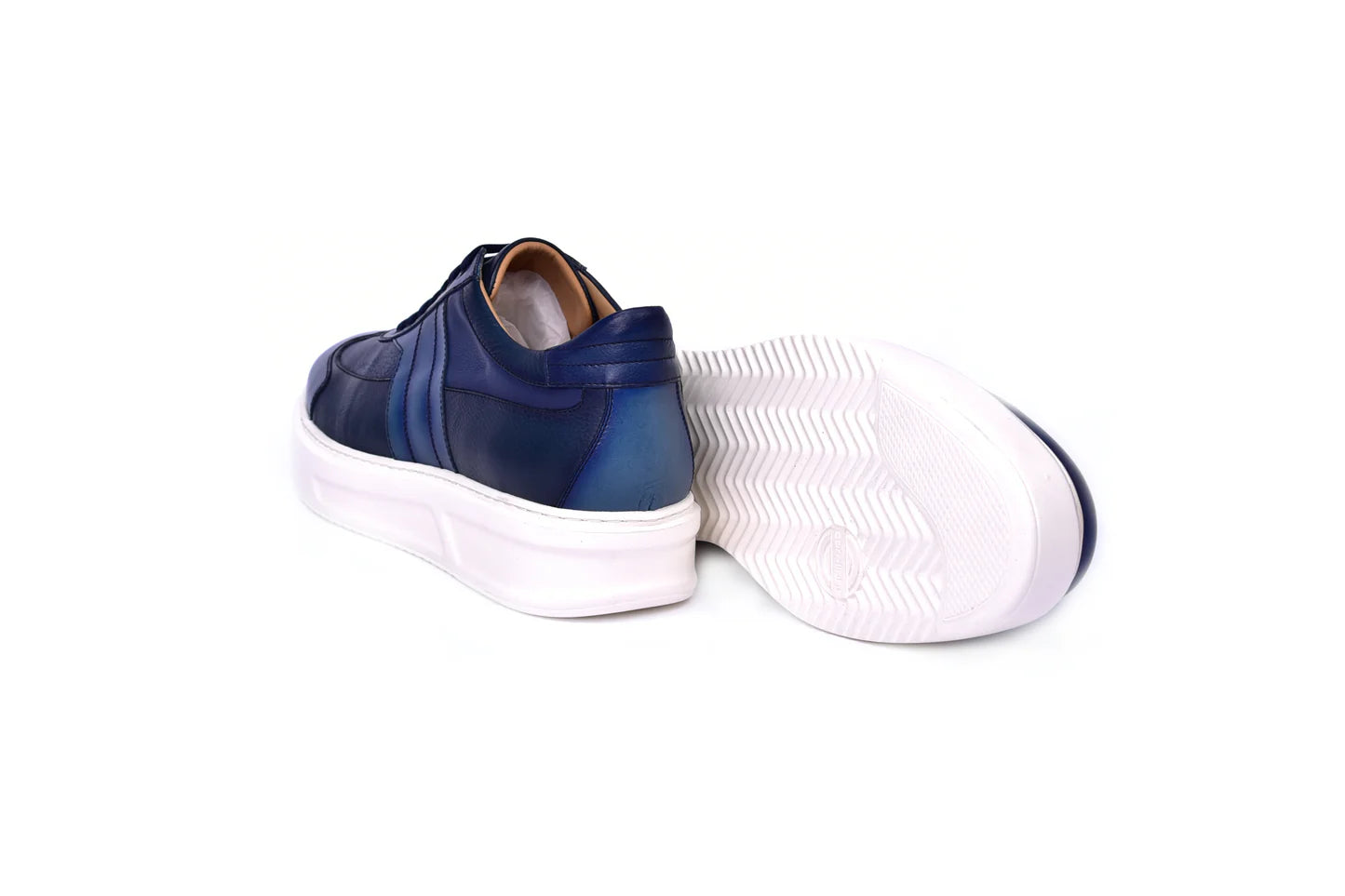 Corrente Blue Calfskin Casual Shoe