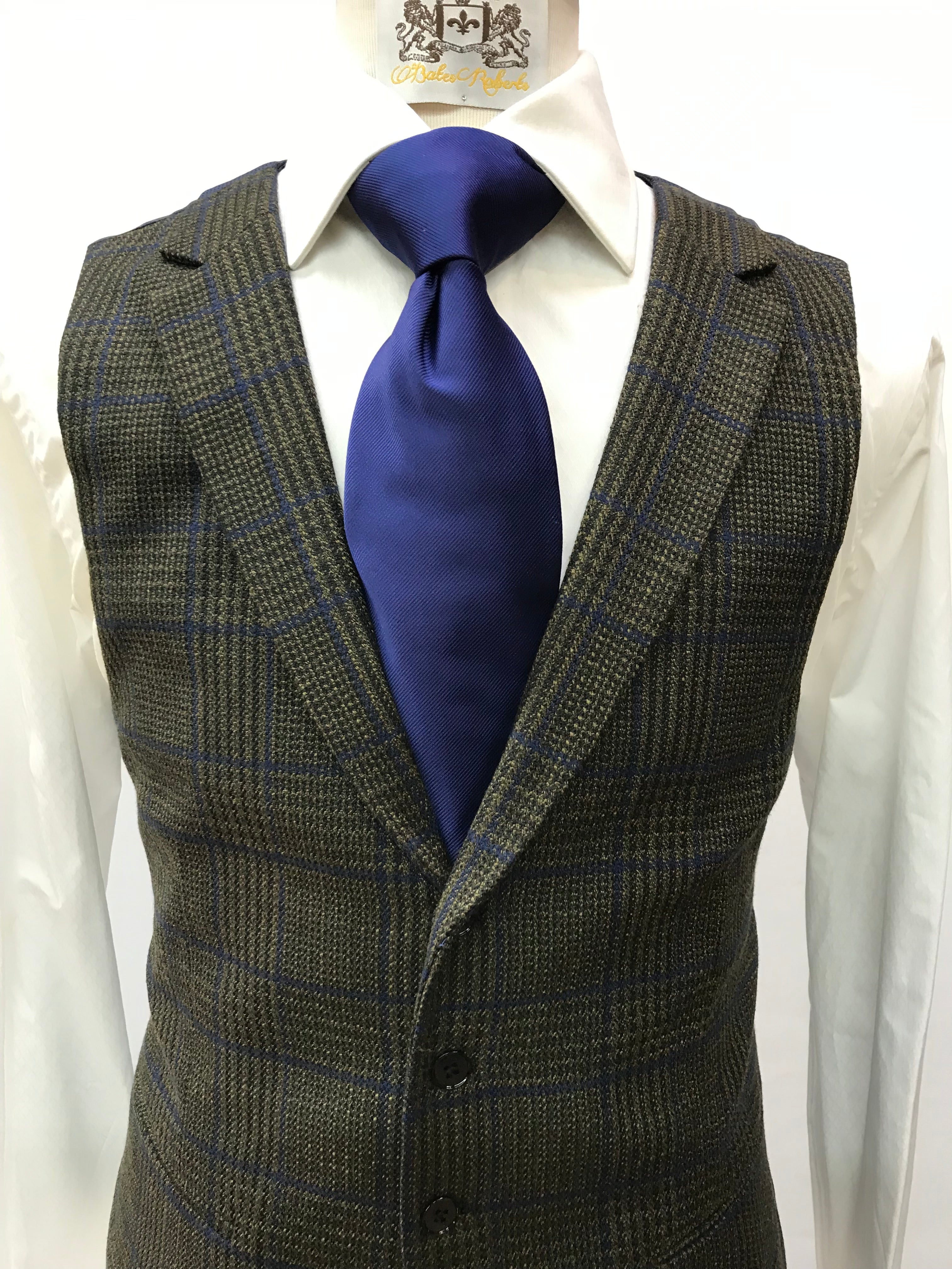 Canuti 3PC Green/Blue Plaid-Suit