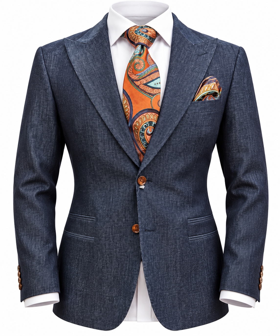 Blue Denim 2Pc Suit