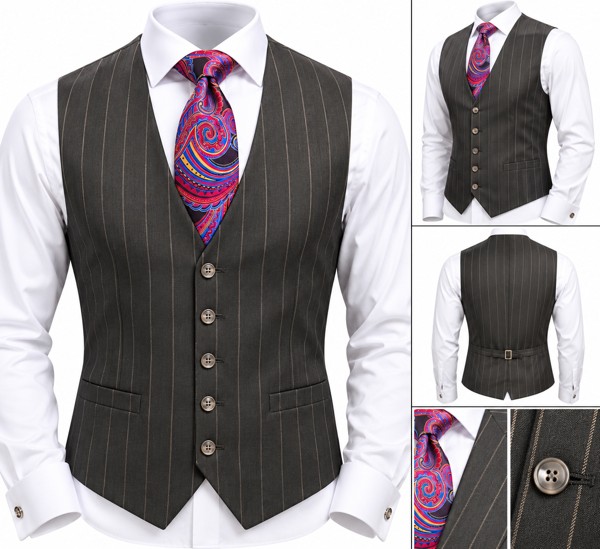 Berragamo Brown/Tan-3Pc Suit