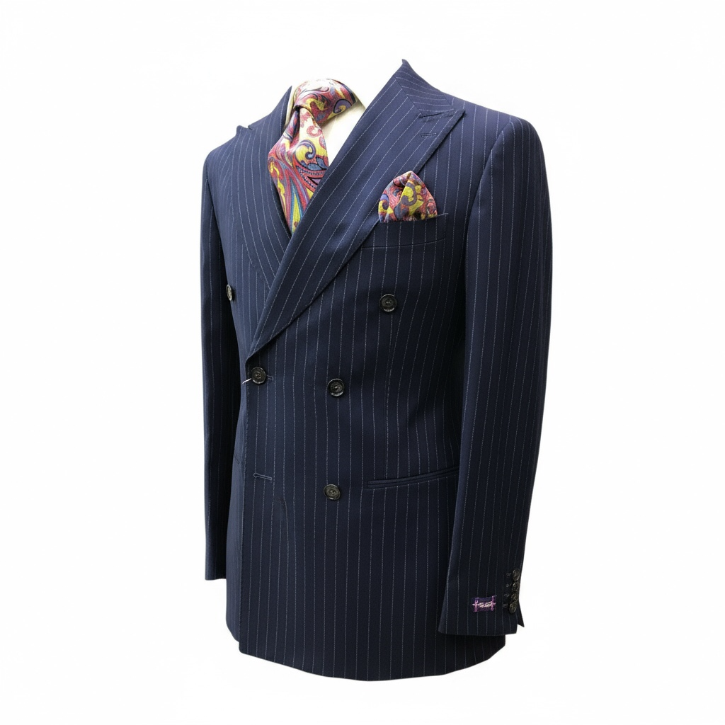 Canuti DB Blue Pinstripe-Suit