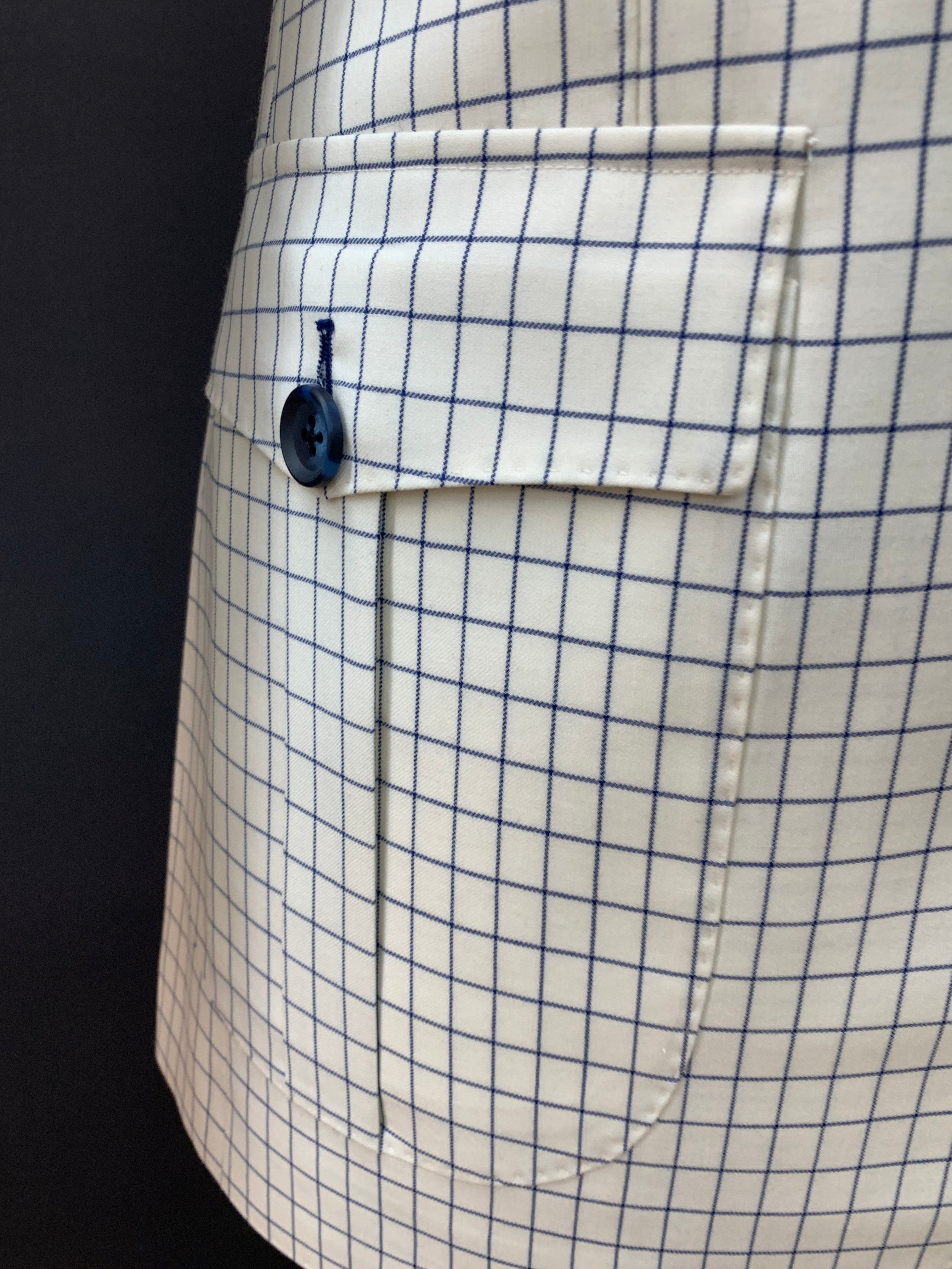 Stitch by Stitch Off White/Navy Checkered w/Navy Pant