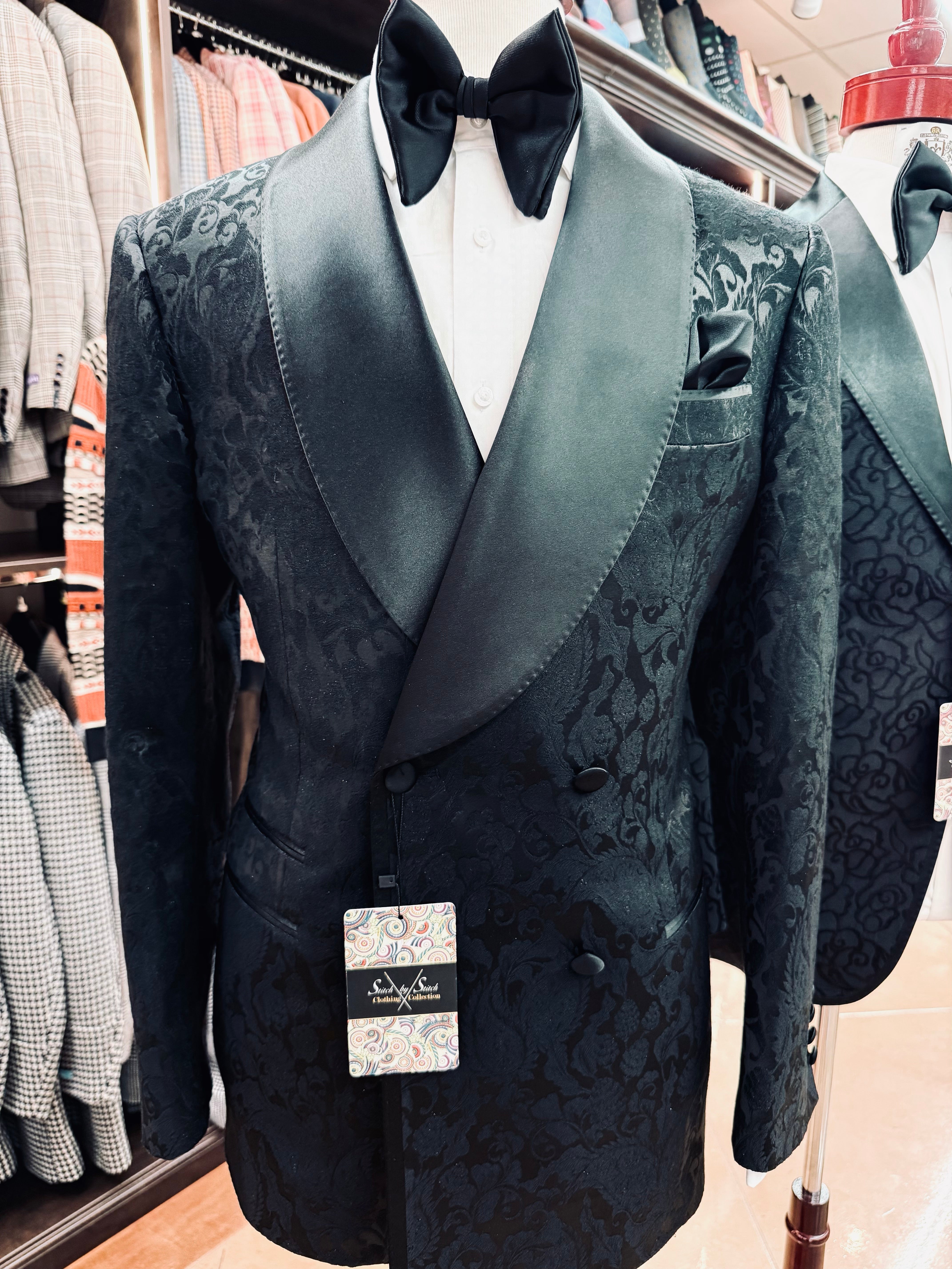 Stitch by Stitch Paisley Double Breasted Tuxedo Jacket