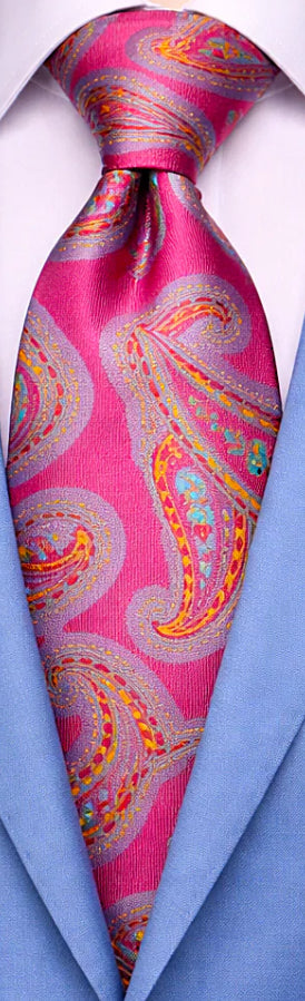 FUSCHIA & SKY BLUE TIE
