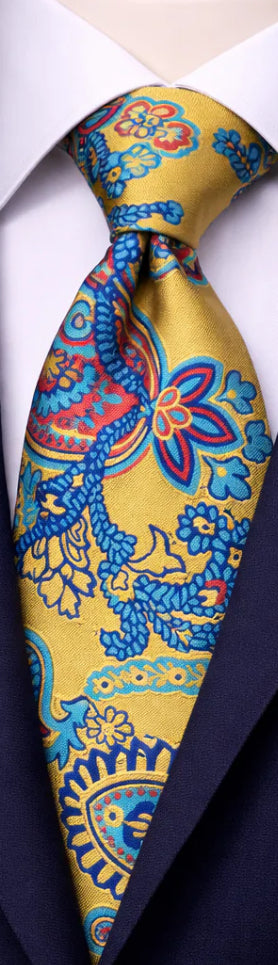 YELLOW MULTI COLOR TIE