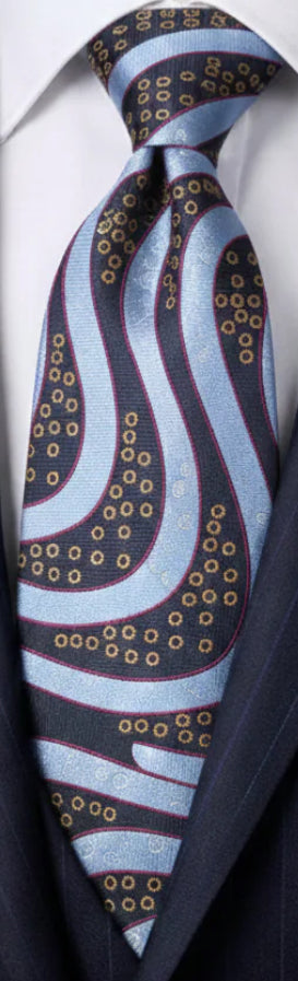 BLUE/NAVY/ORANGE TIE