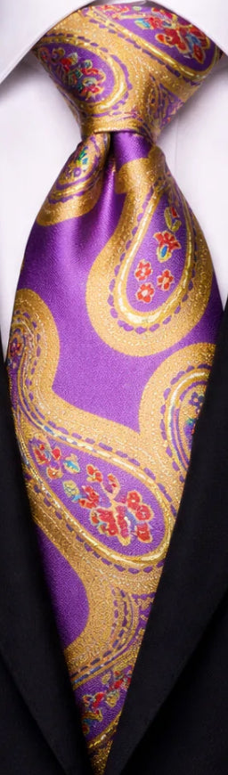 LAVENDER & YELLOW TIE