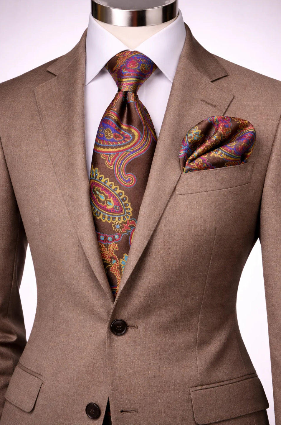 TAUPE MULTI COLOR TIE