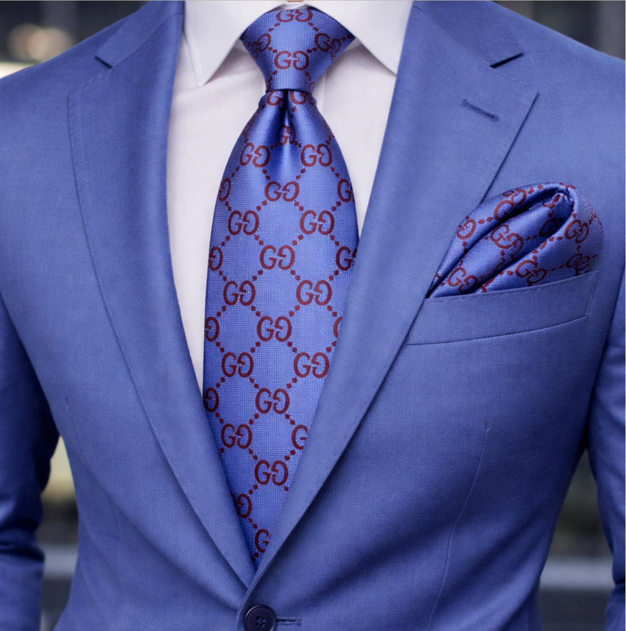 INDIGO BLUE/BURGUNDY TIE