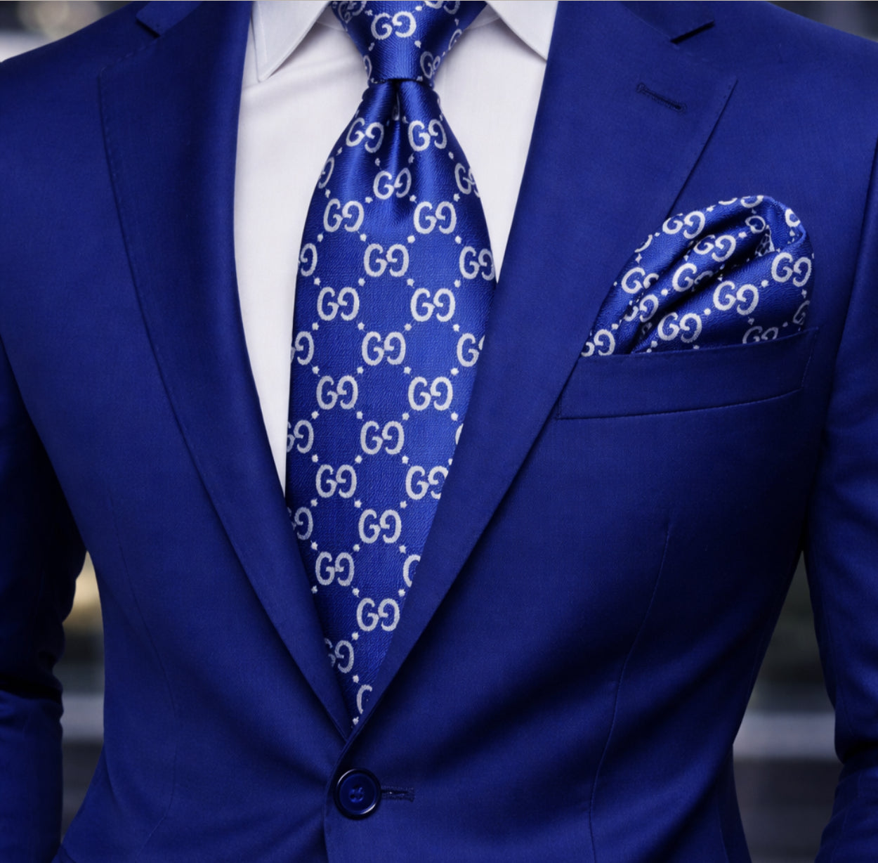 ROYAL/SILVER TIE
