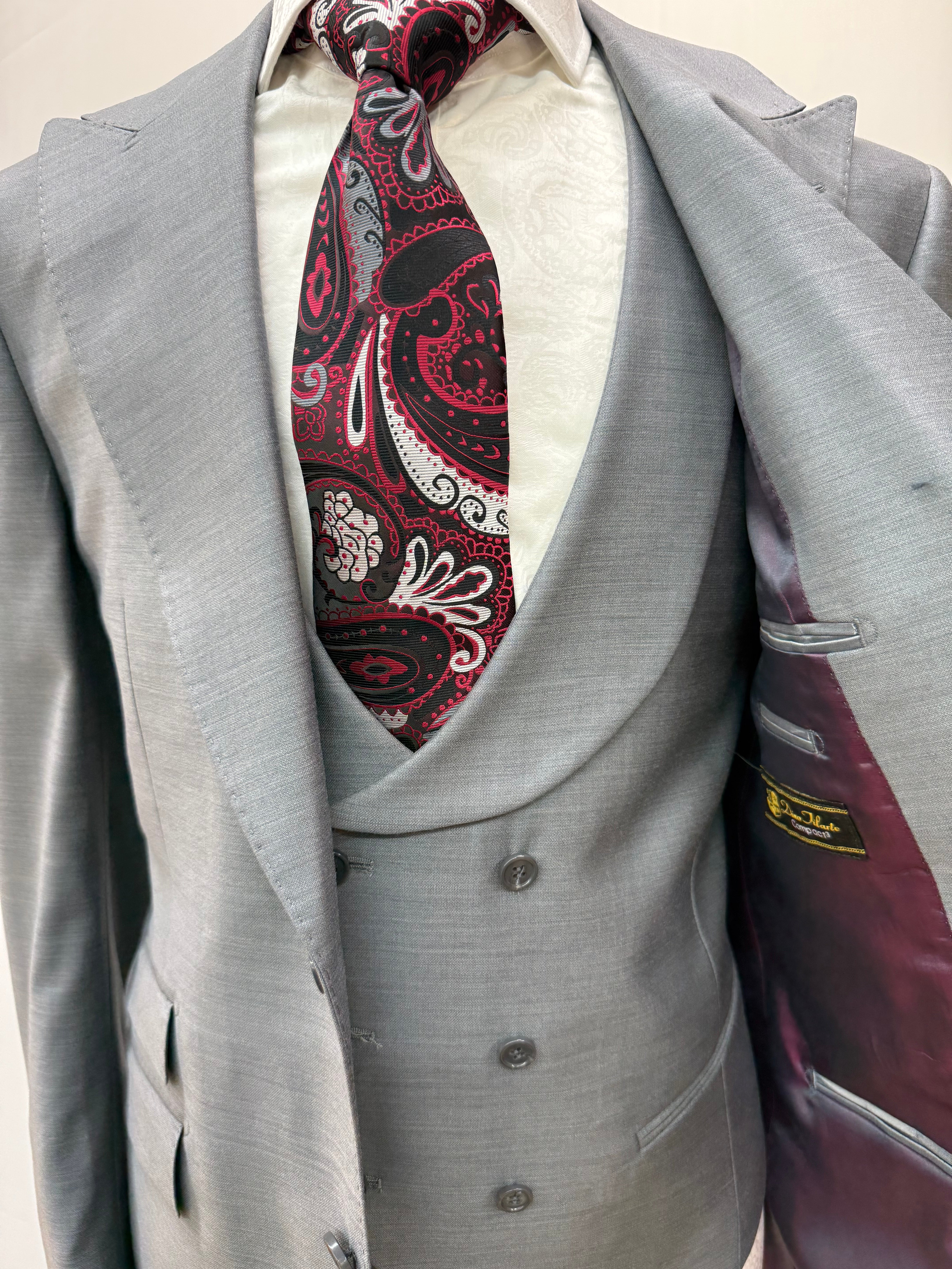 Berragamo Medium Gray 3Pc Suit