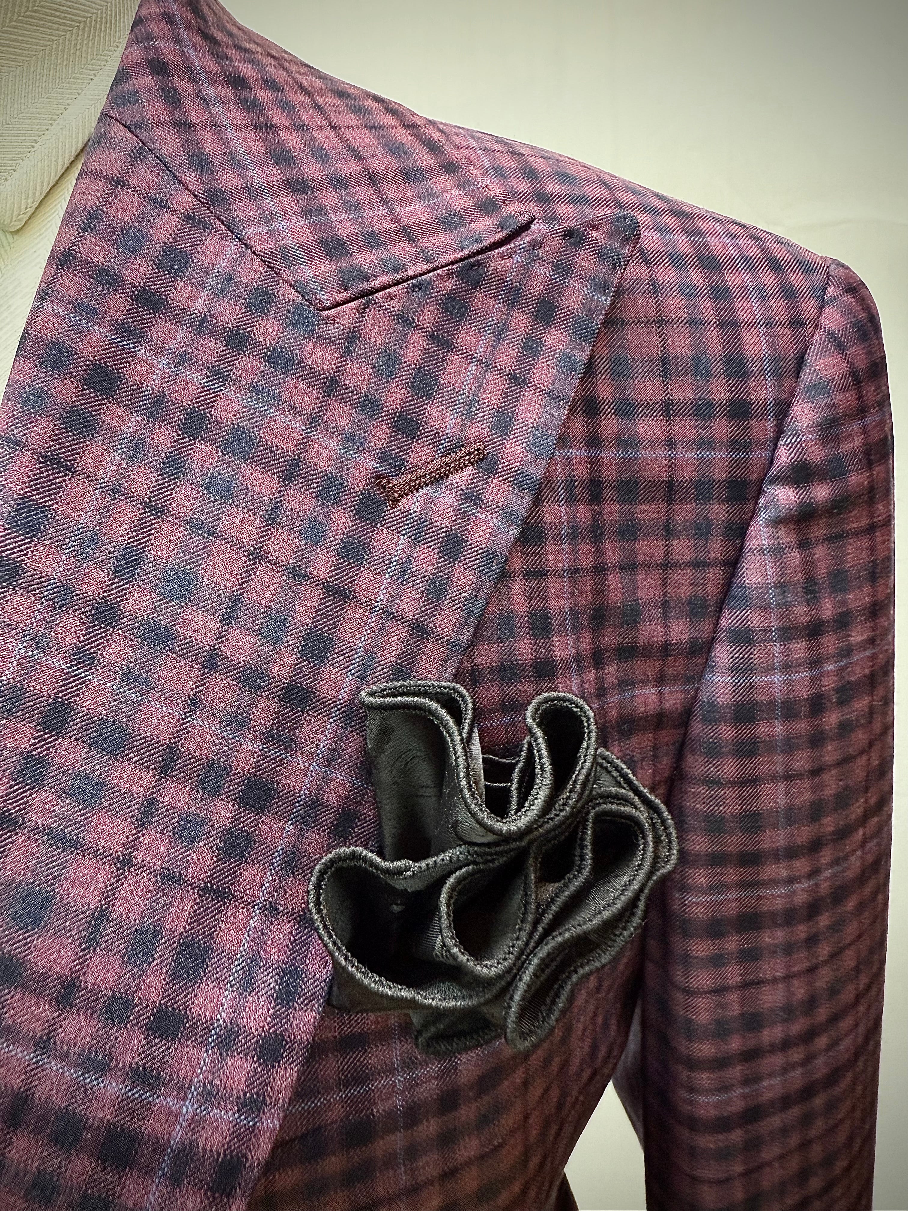 Berragamo Lavender Plaid 3Pc Suit