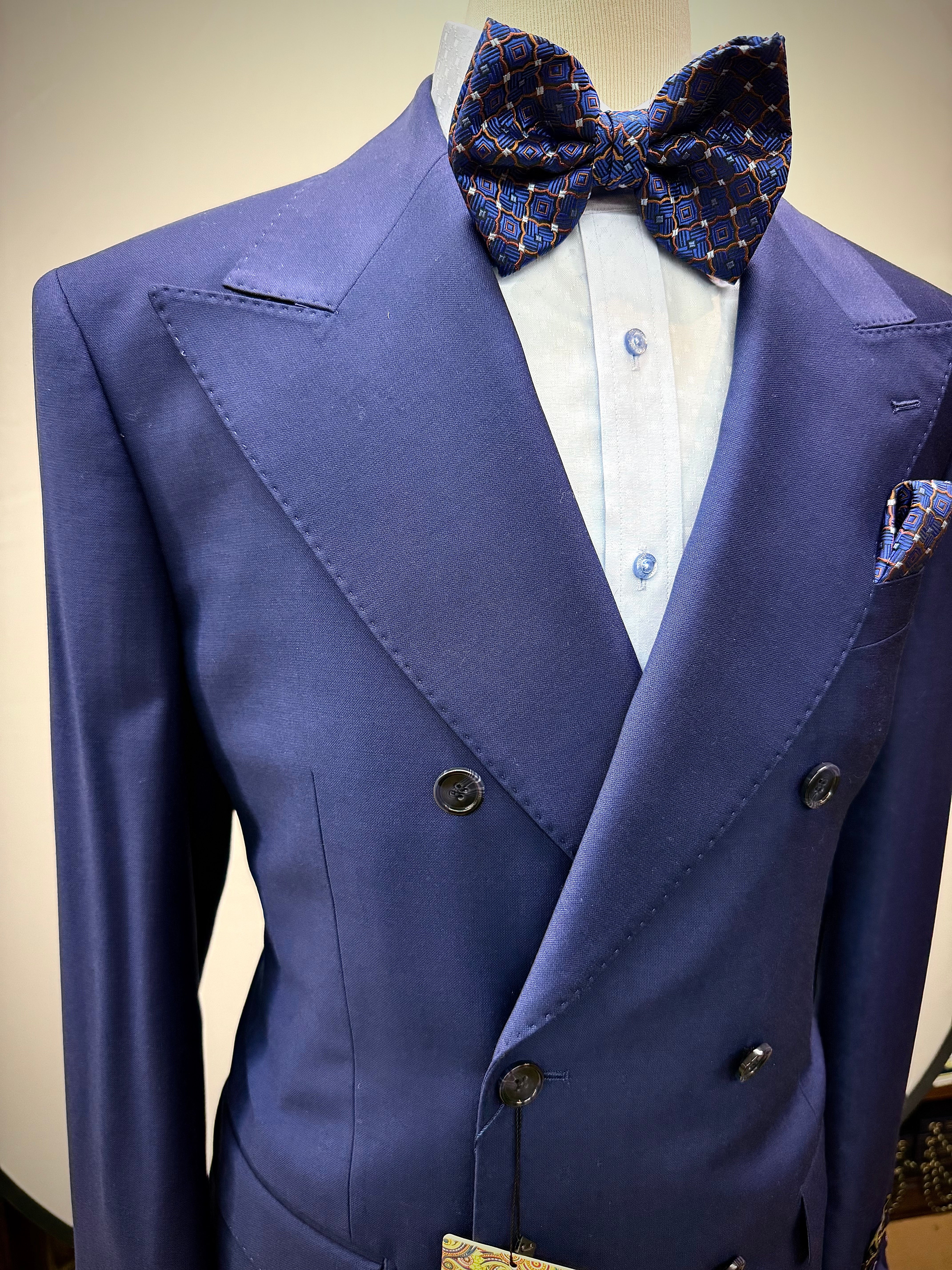 Berragamo Double Breasted French Blue