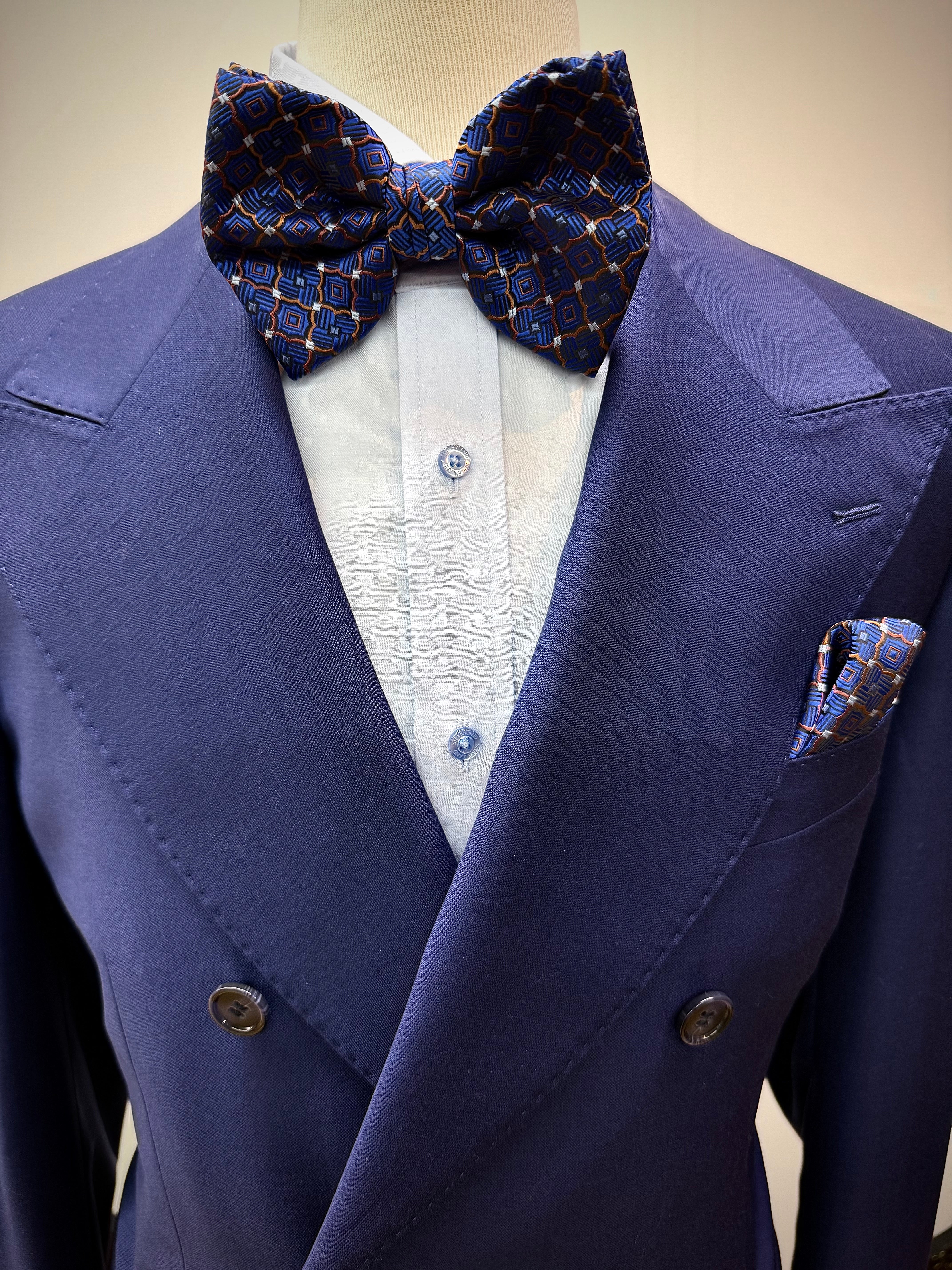 Berragamo Double Breasted French Blue