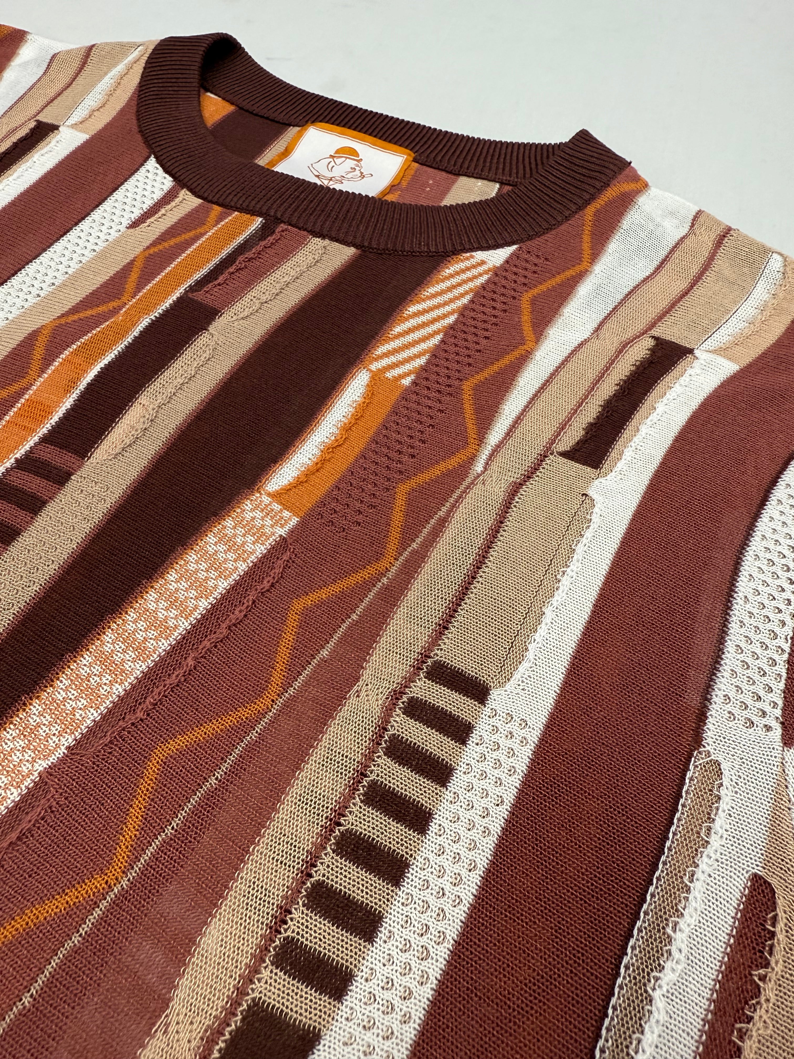 Cigar Couture Coffee Multicolor Short Sleeve Knit Shirt