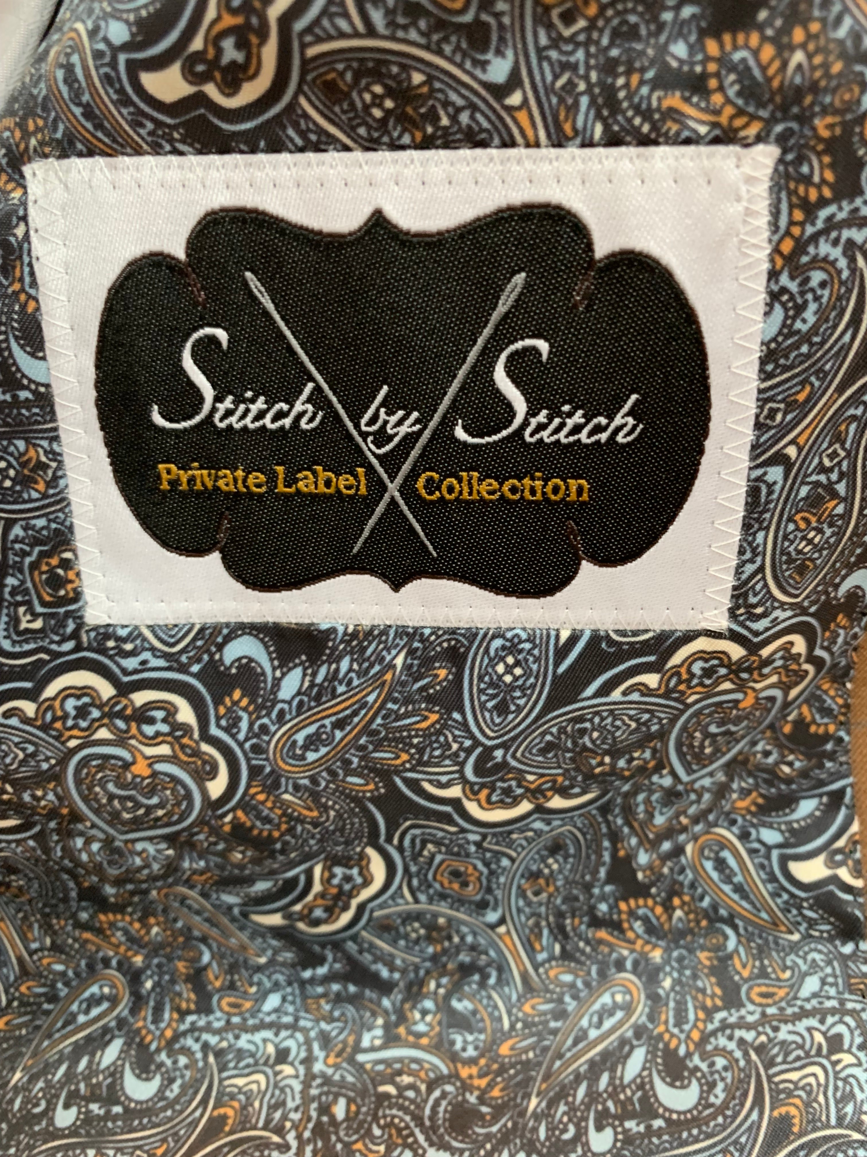 Stitch by Stitch Suit-Silver Brown/Blue Windowpane