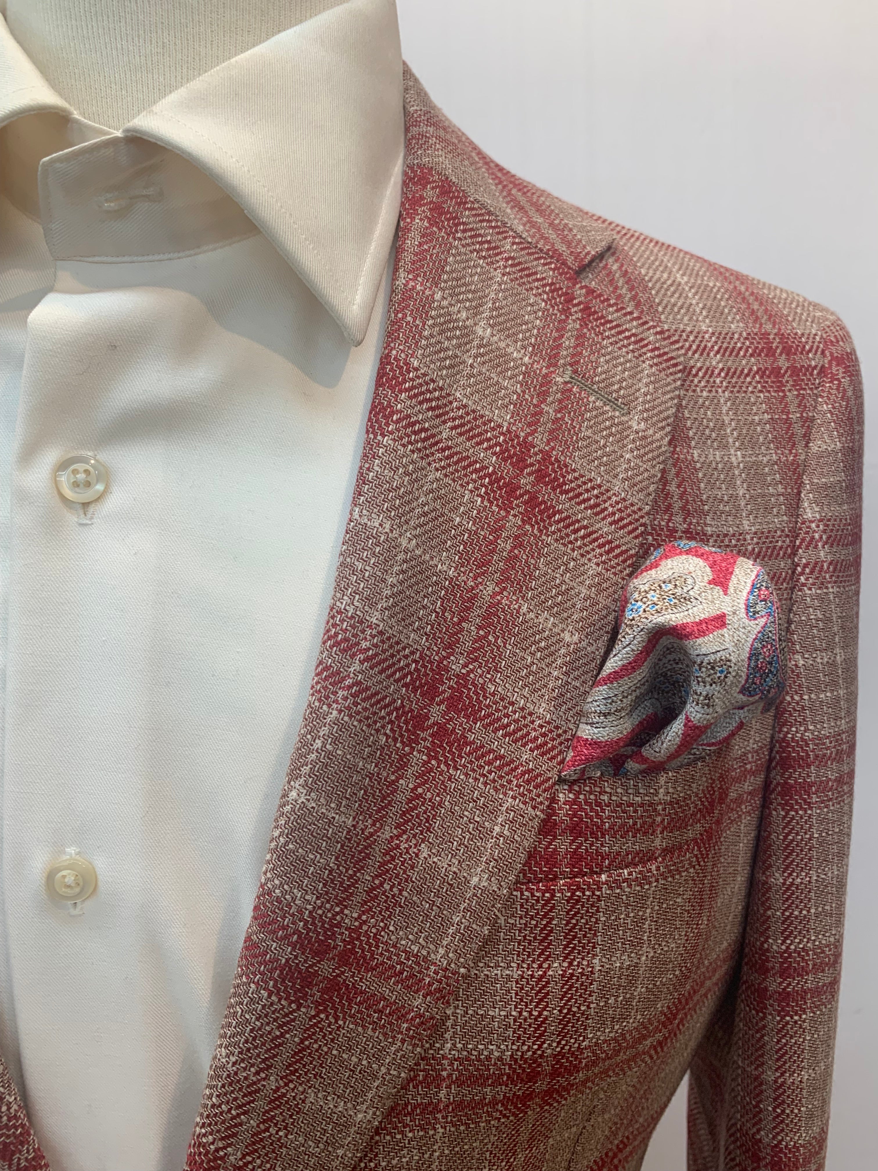 Tiglio Tan/Red Plaid Sportcoat