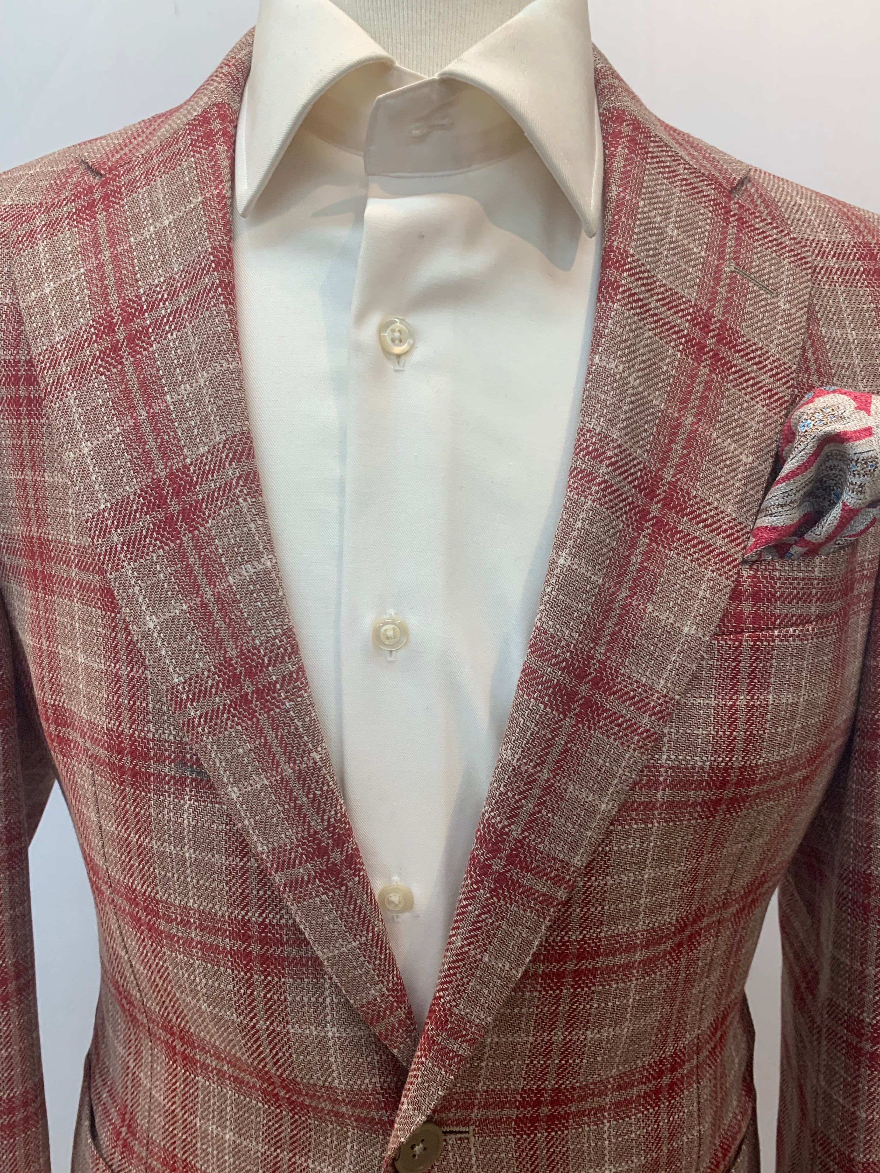 Tiglio Tan/Red Plaid Sportcoat