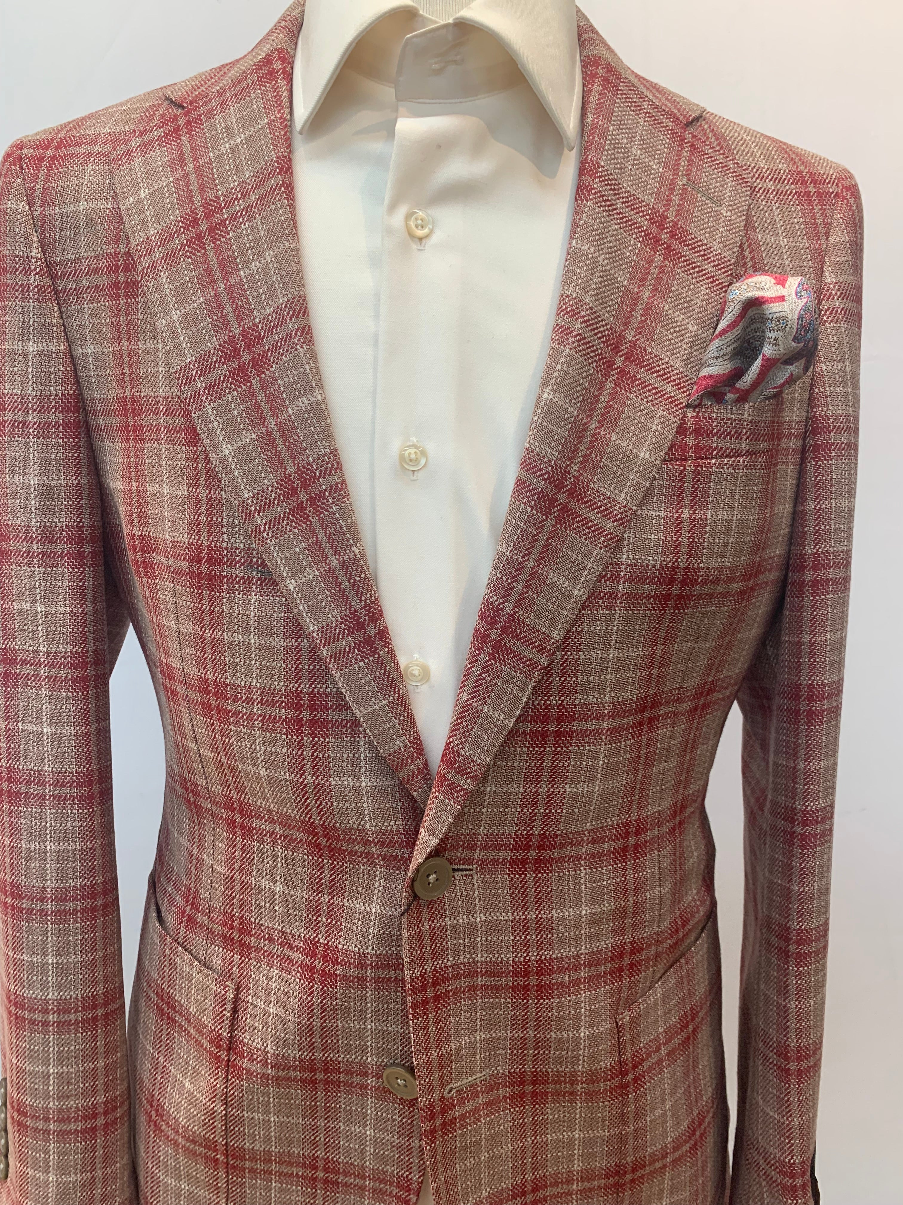 Tiglio Tan/Red Plaid Sportcoat