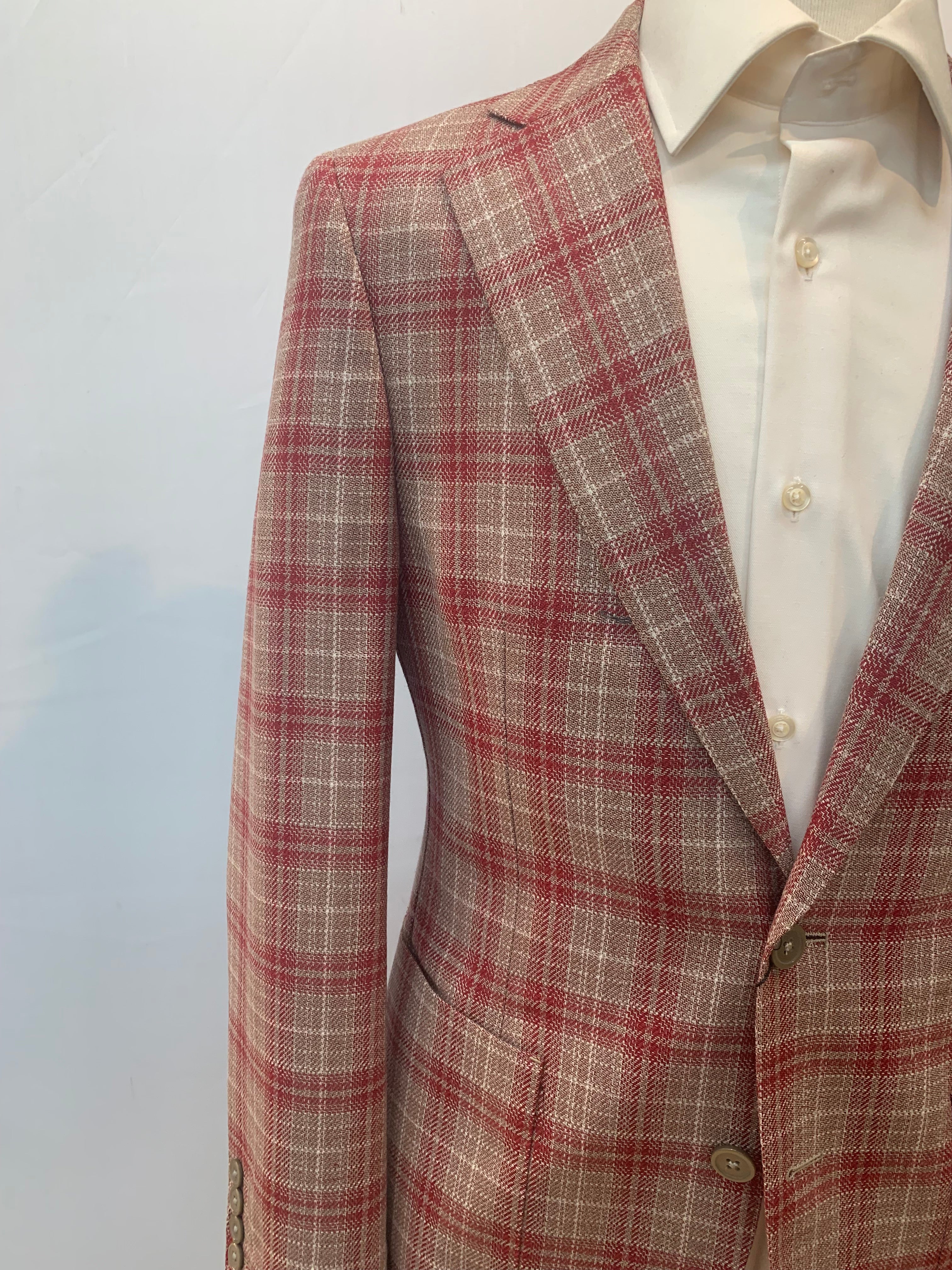 Tiglio Tan/Red Plaid Sportcoat