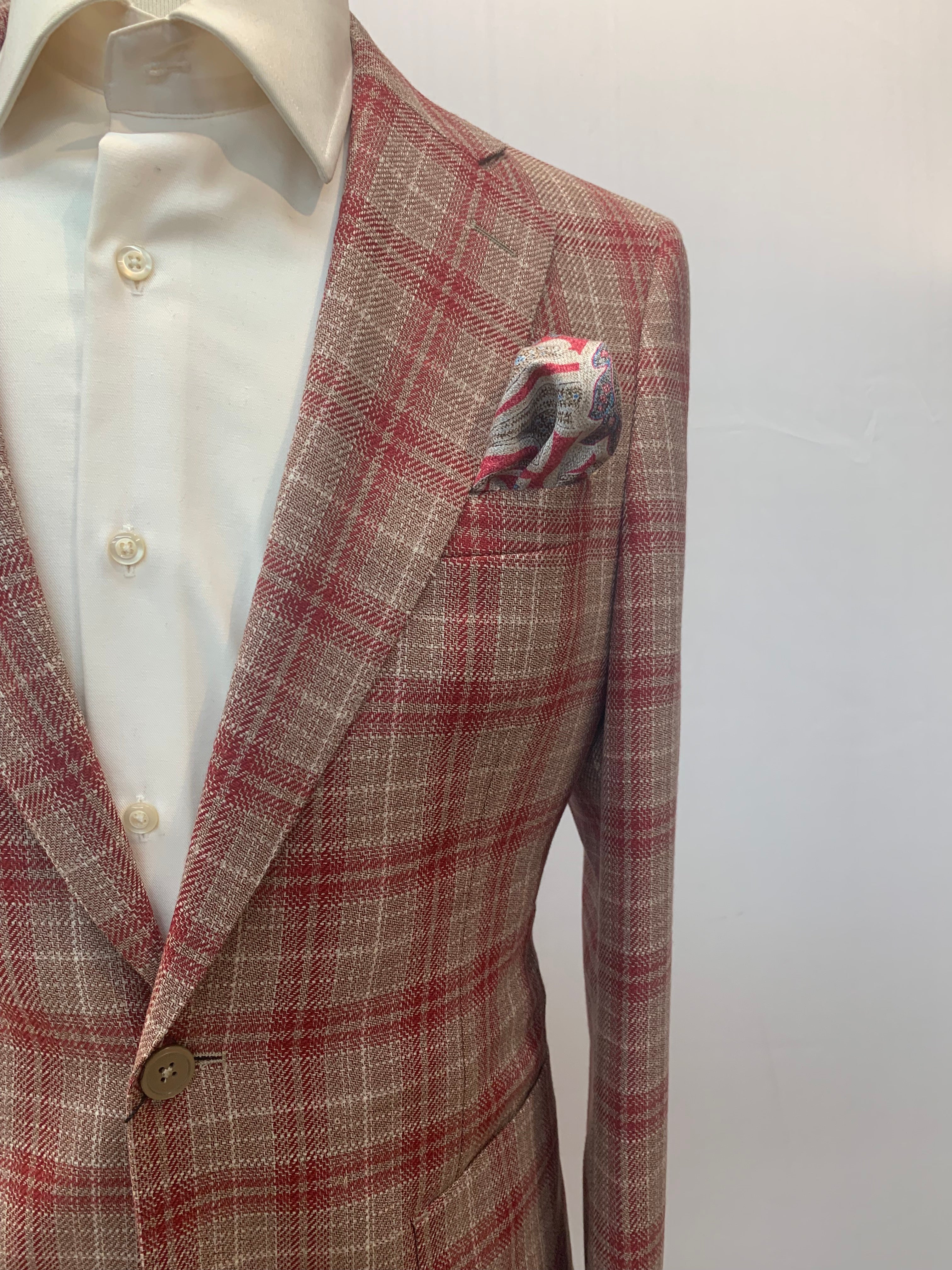 Tiglio Tan/Red Plaid Sportcoat