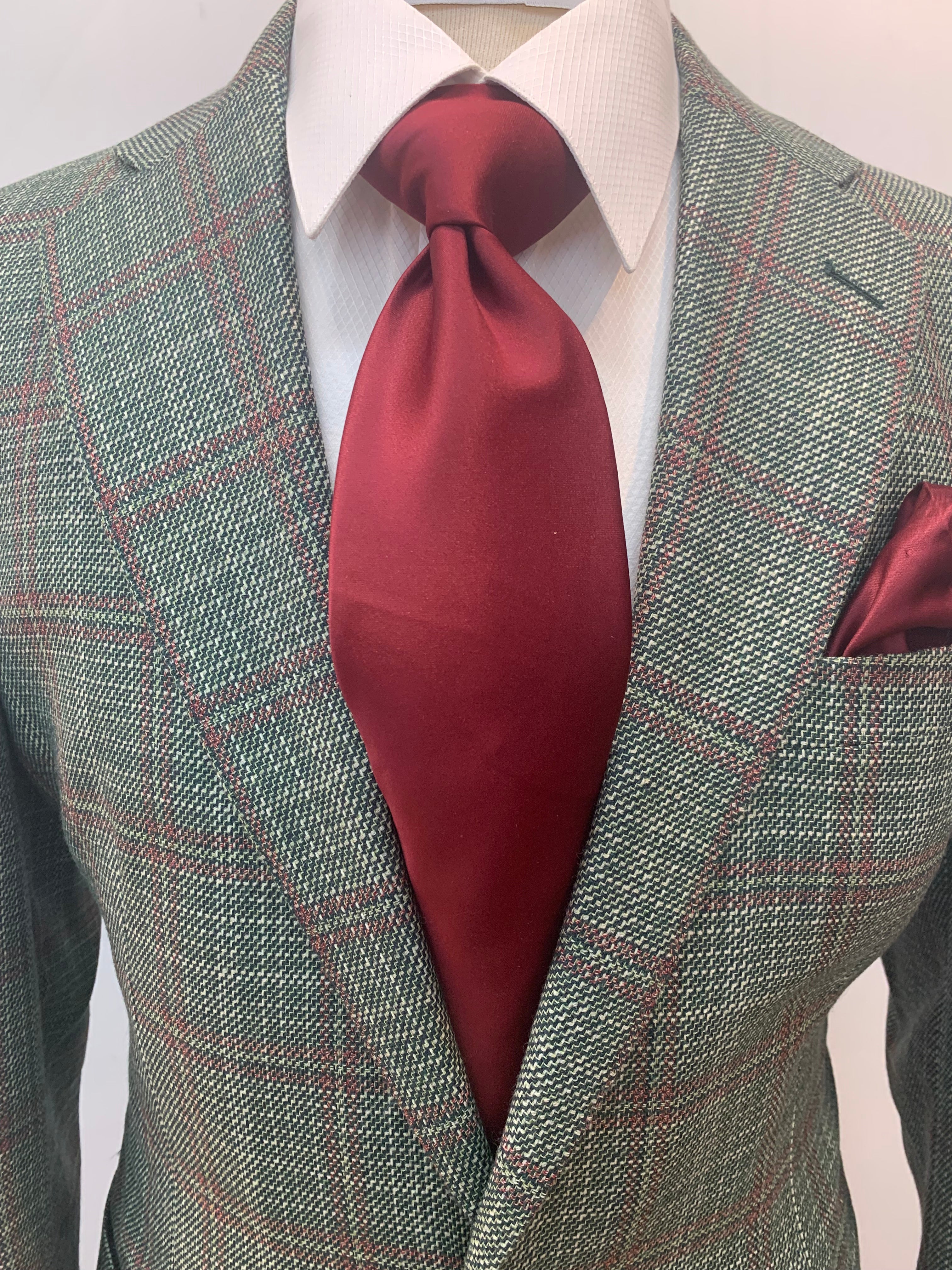 Tiglio Green/Light Burgundy Sportcoat