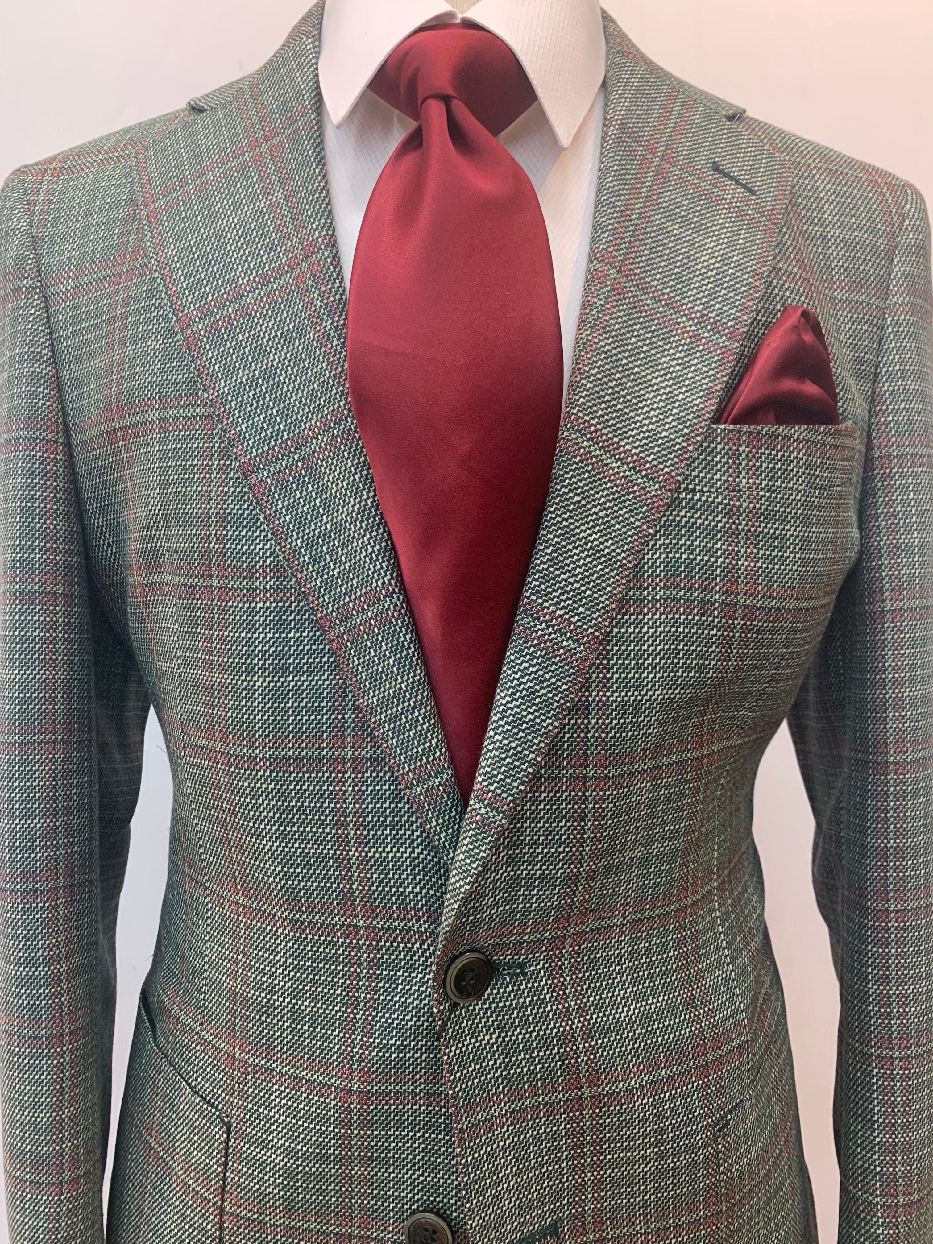 Tiglio Green/Light Burgundy Sportcoat