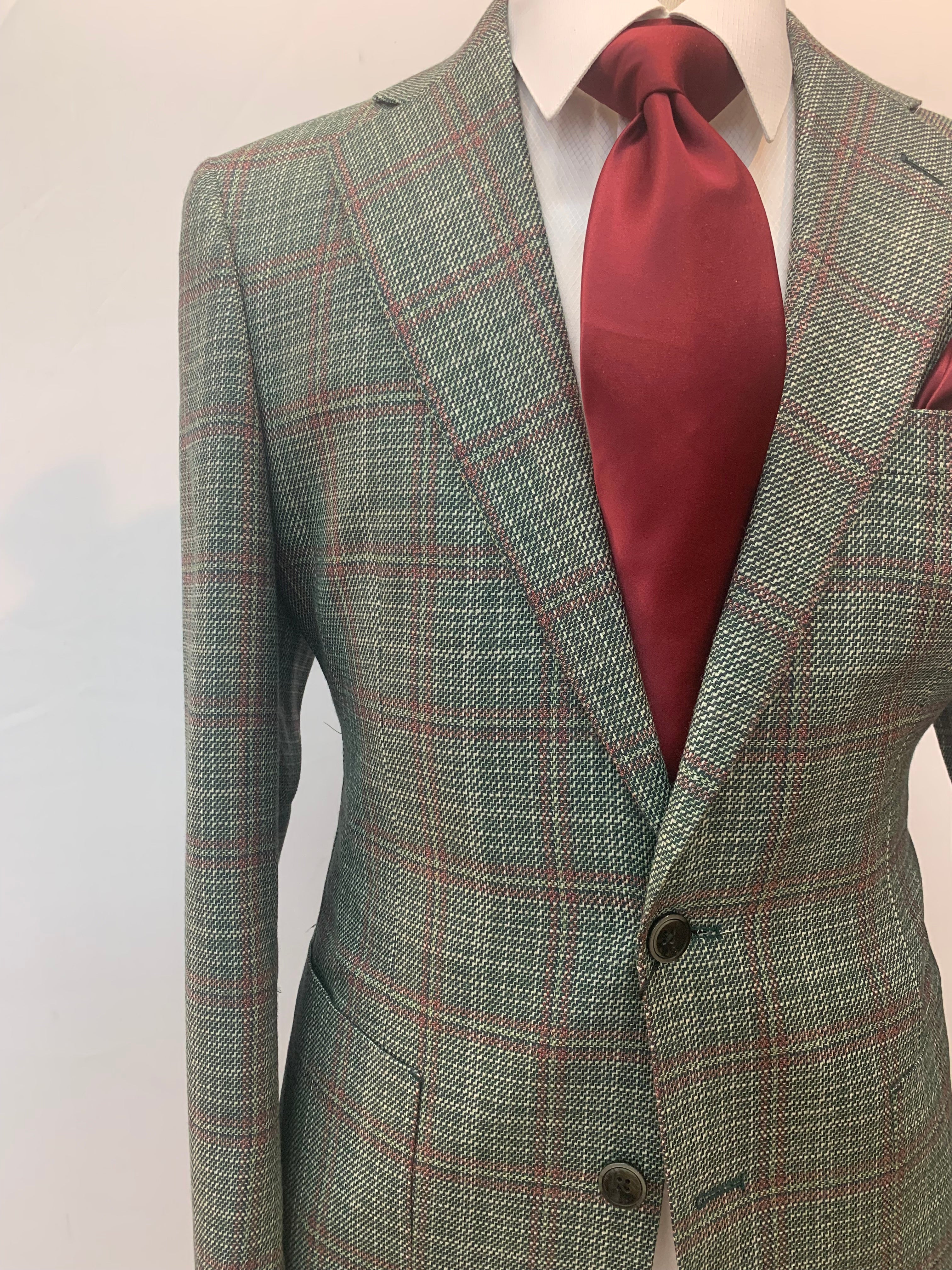 Tiglio Green/Light Burgundy Sportcoat