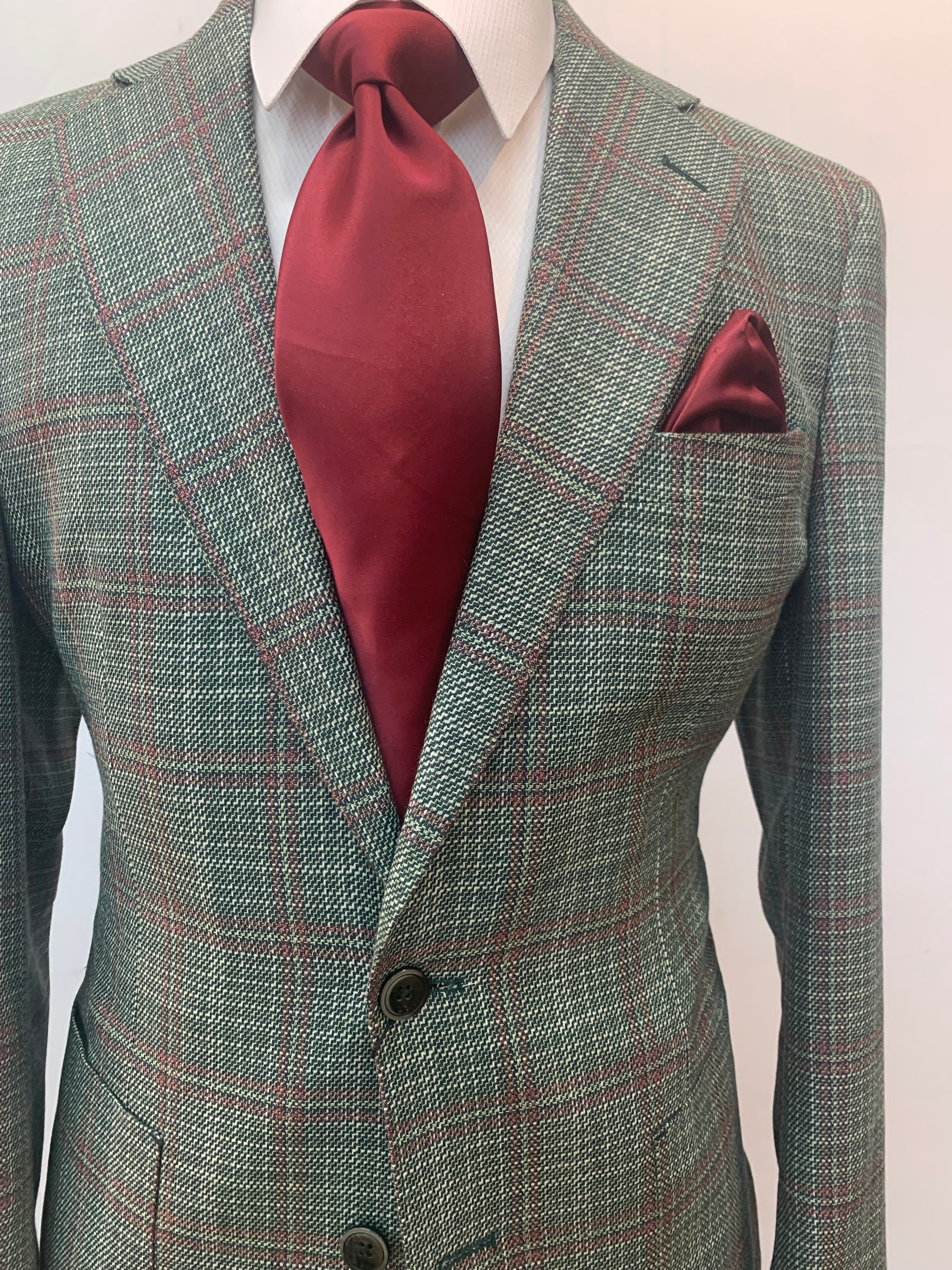 Tiglio Green/Light Burgundy Sportcoat