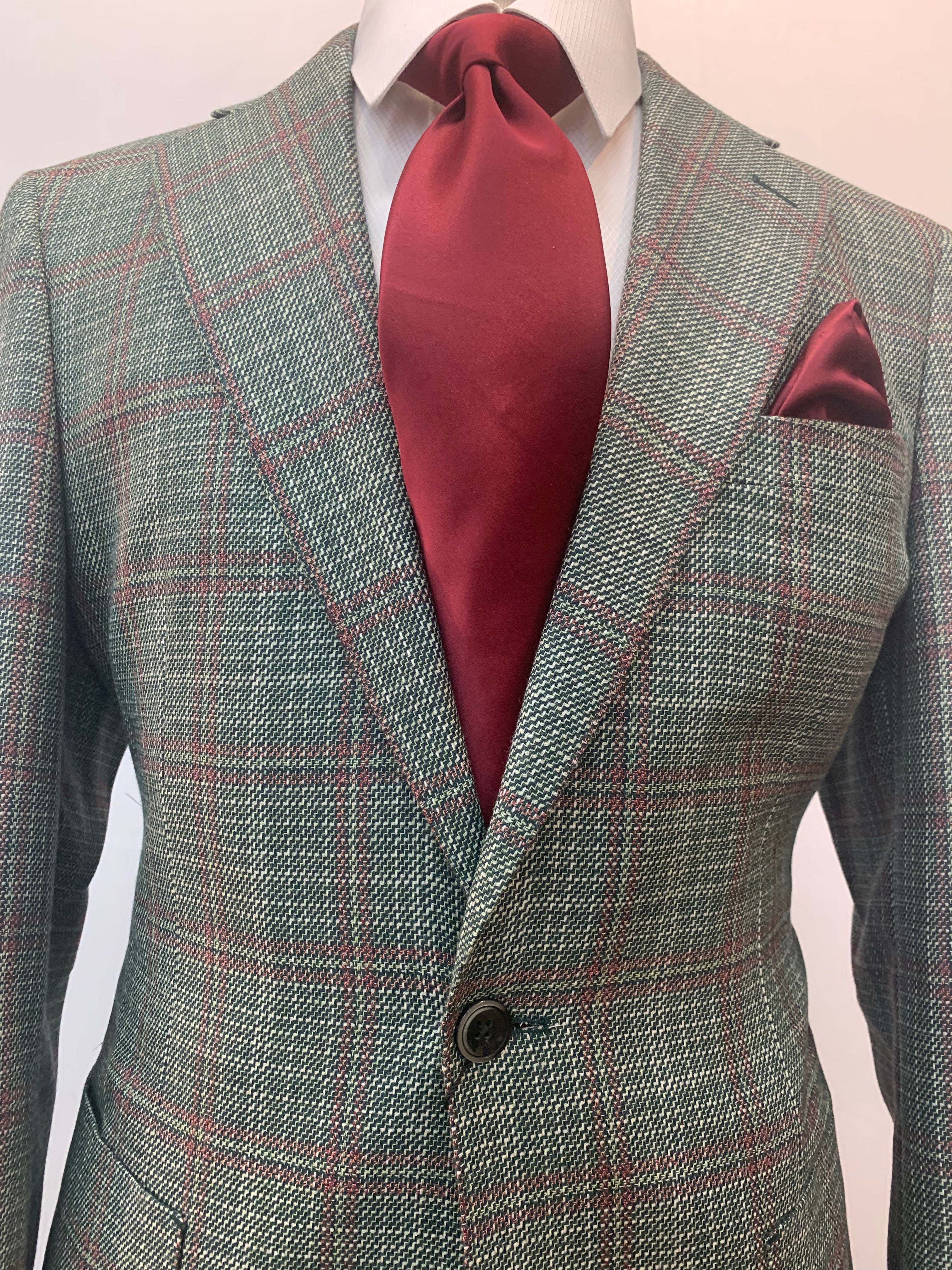 Tiglio Green/Light Burgundy Sportcoat