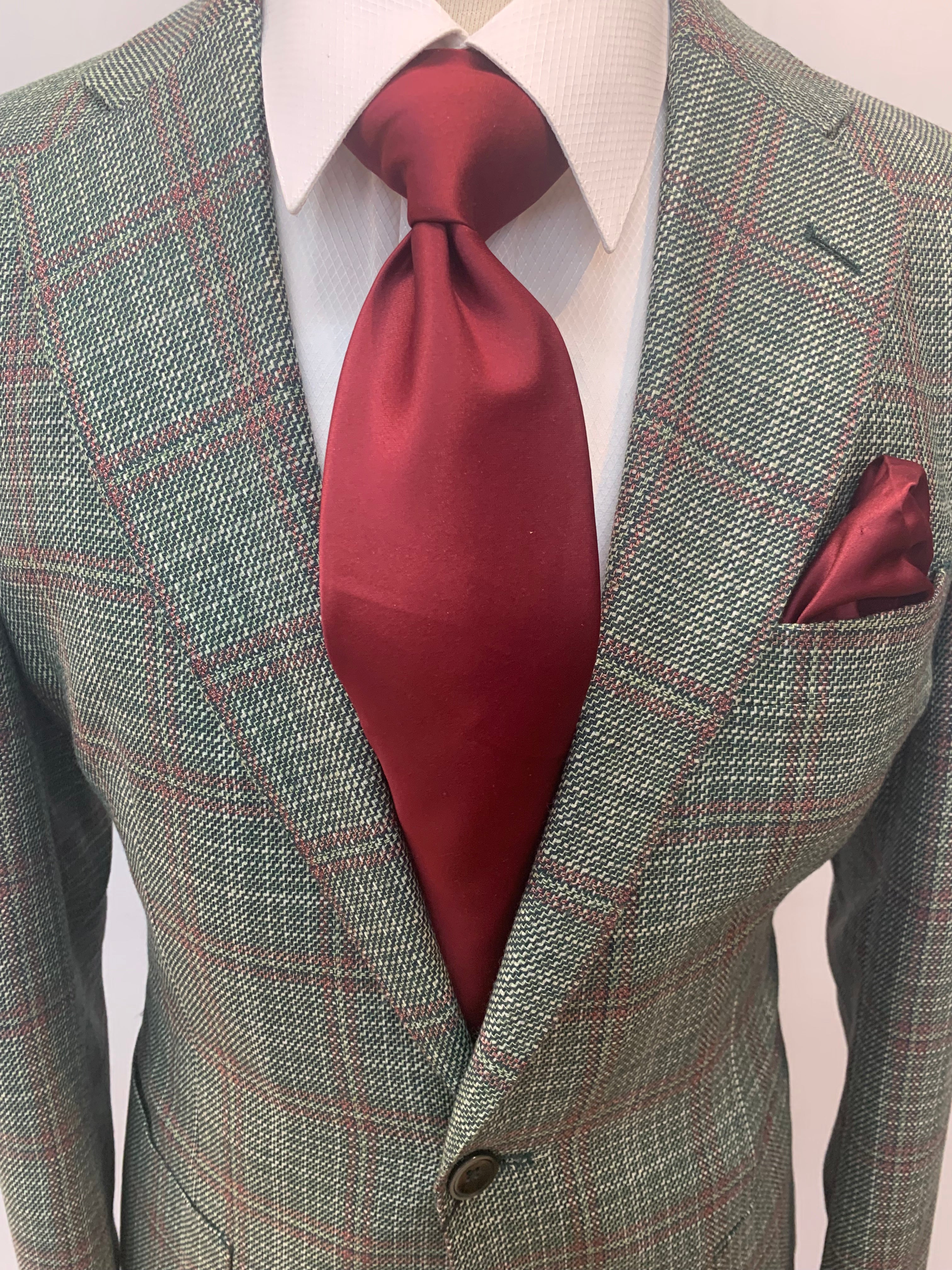 Tiglio Green/Light Burgundy Sportcoat