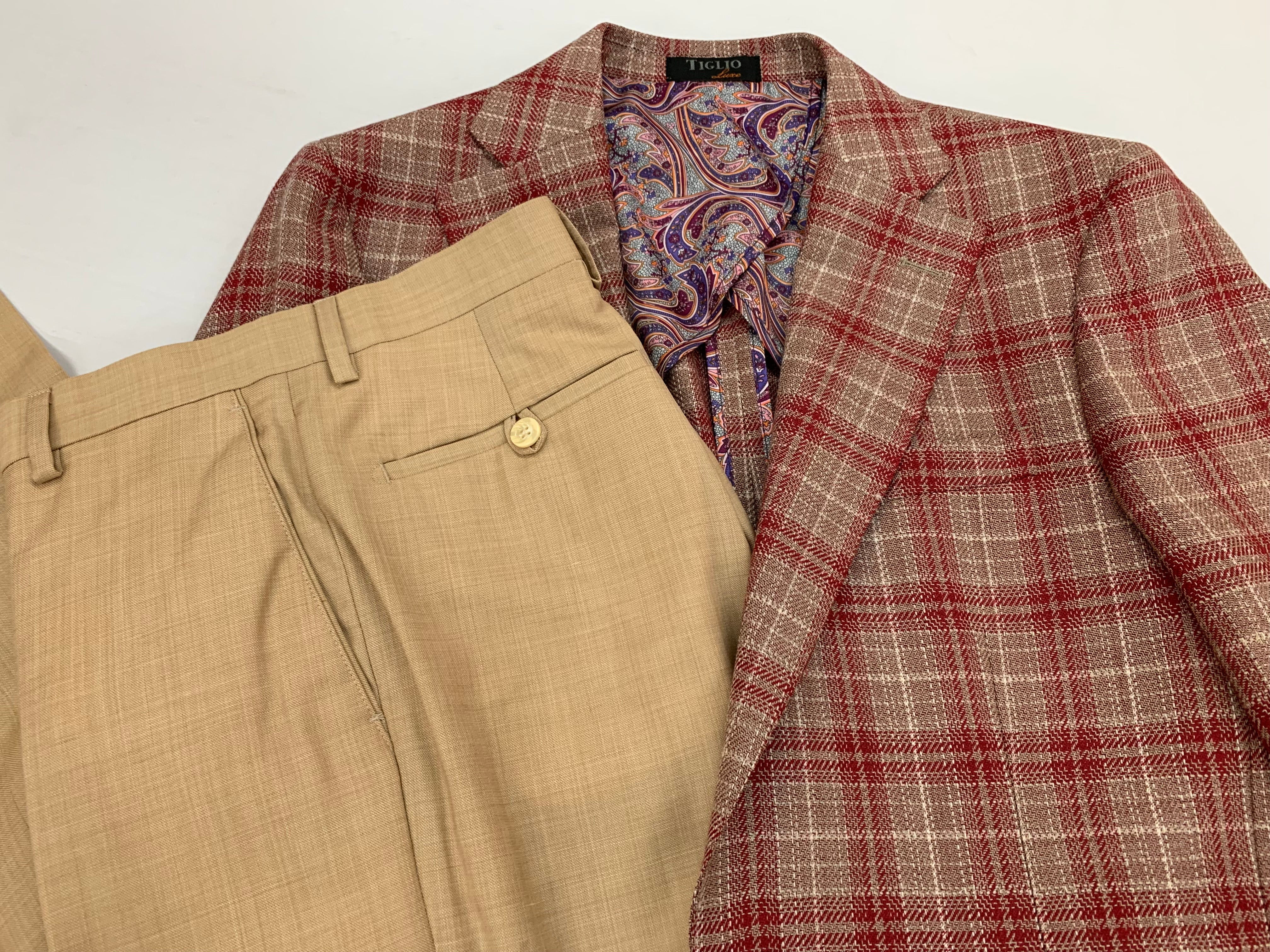 Tiglio Tan/Red Plaid Sportcoat