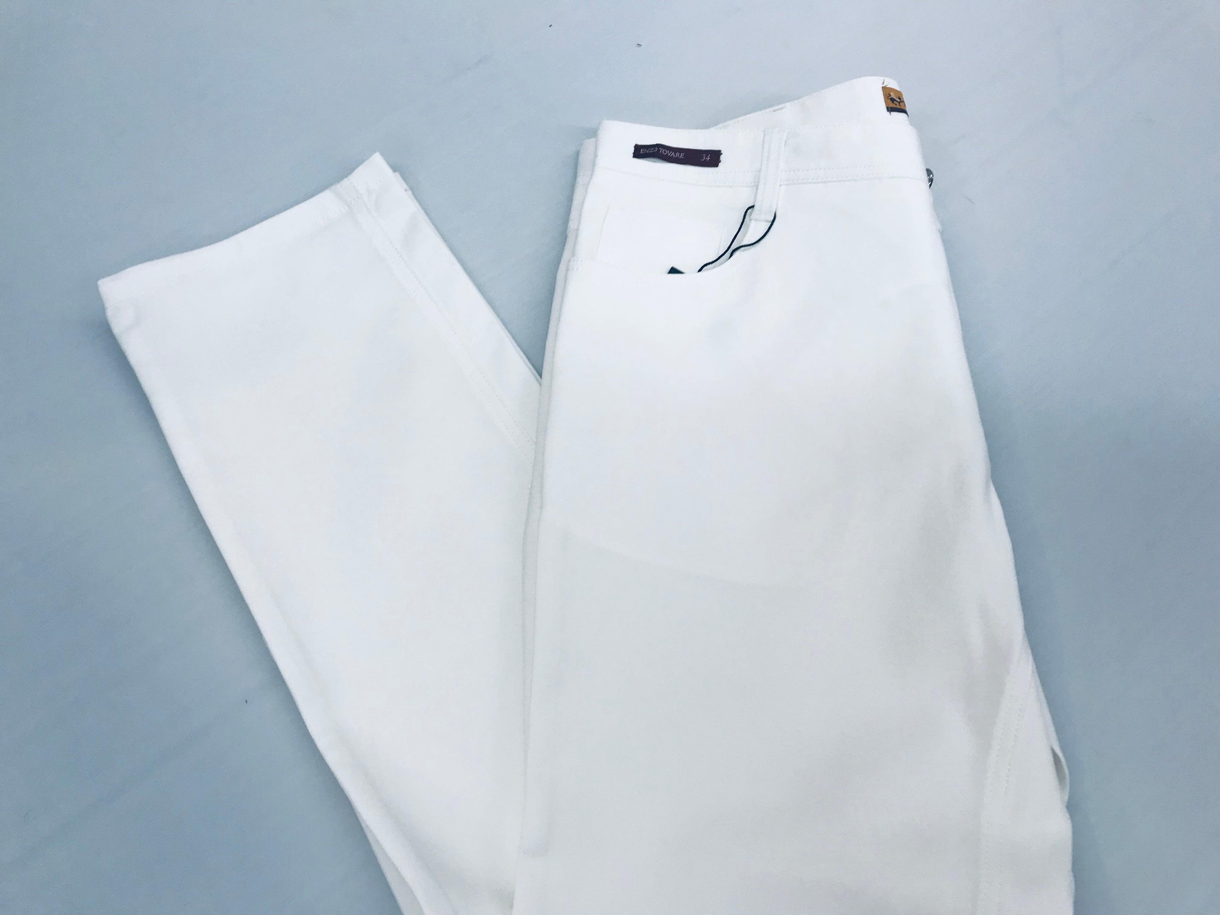 Enzo White Stretch Jean