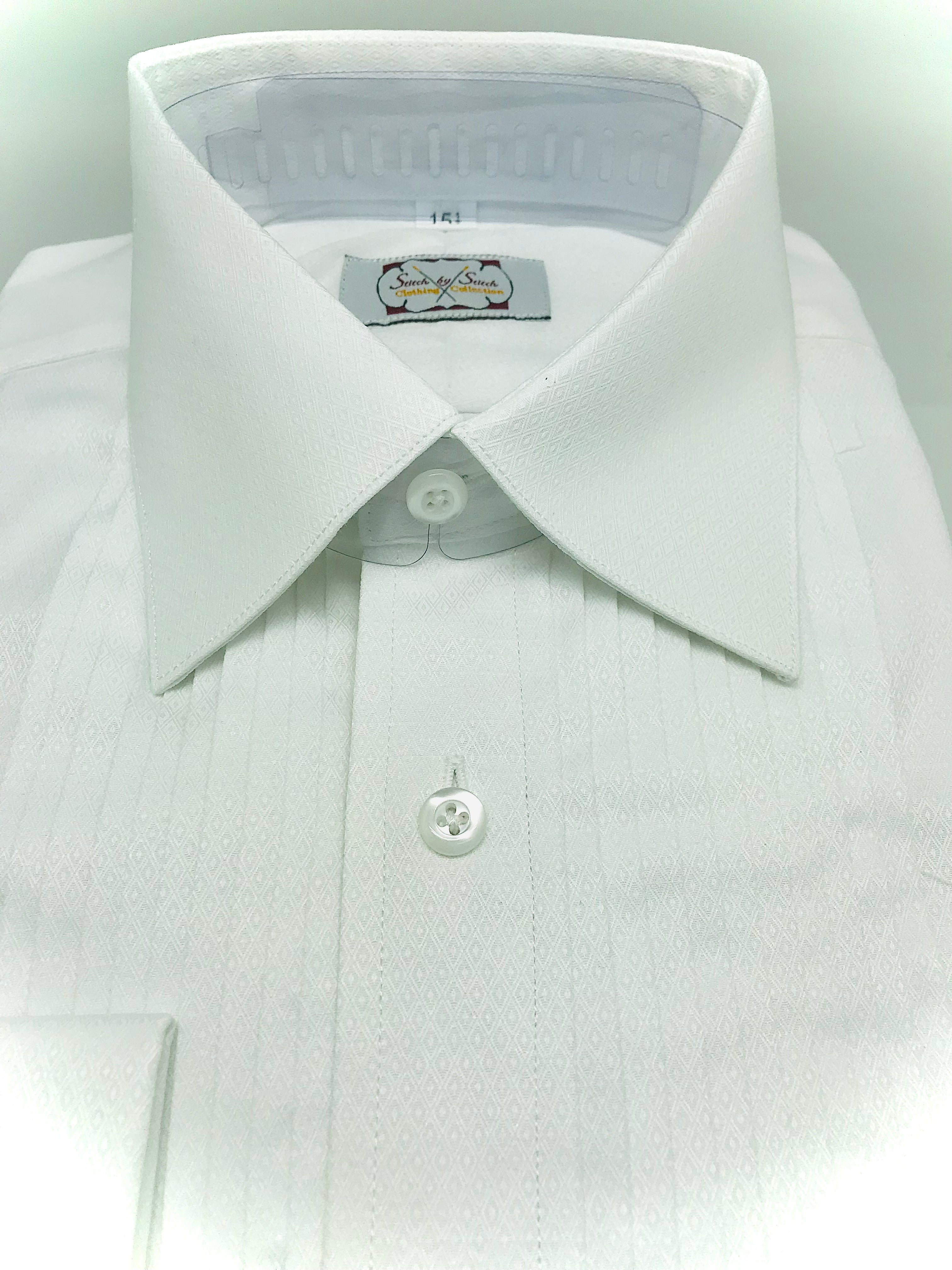 Stitch by Stitch Tuxedo White Diamond Shirt