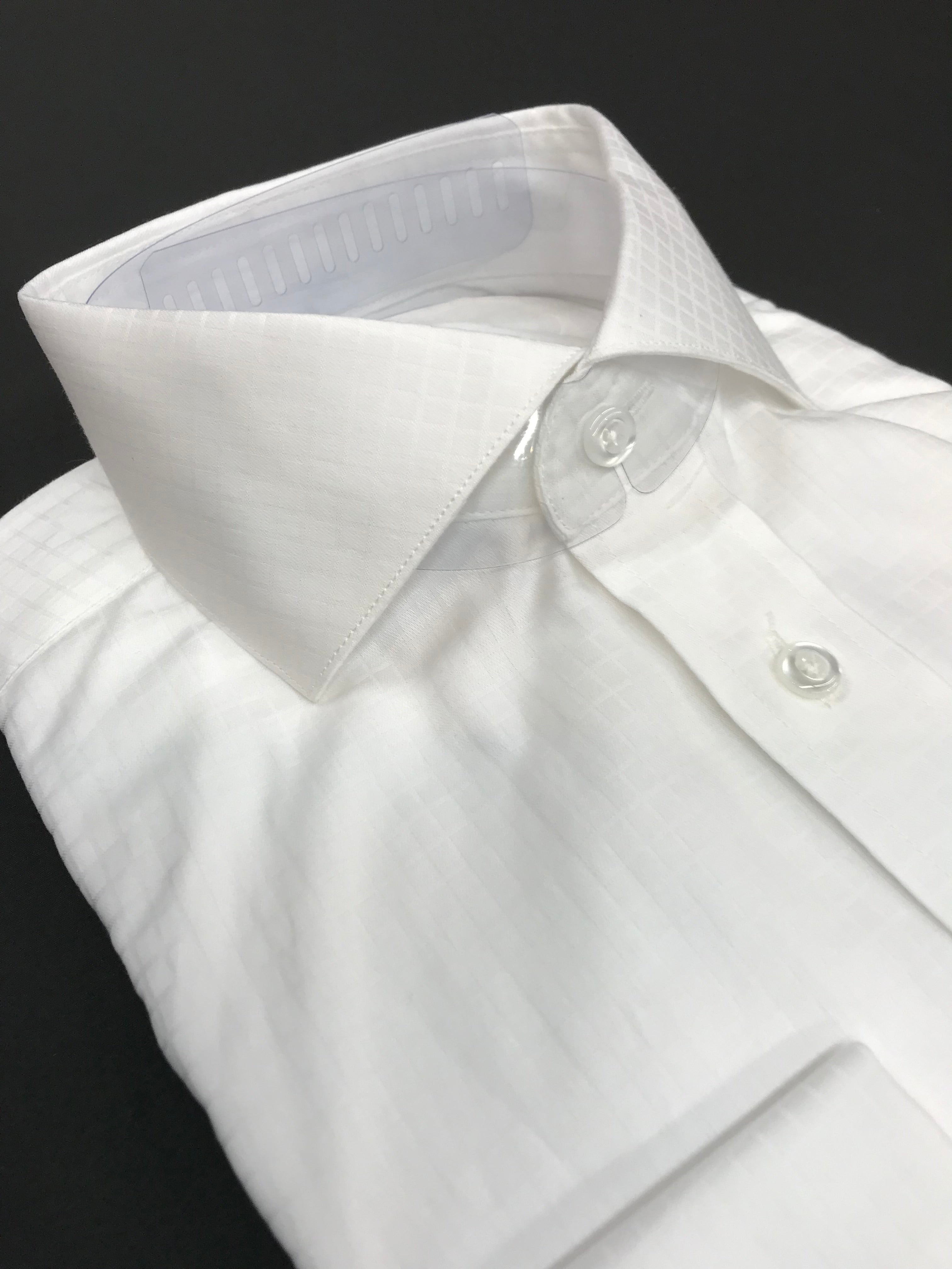 Stitch by Stitch White Square Textured Shirt