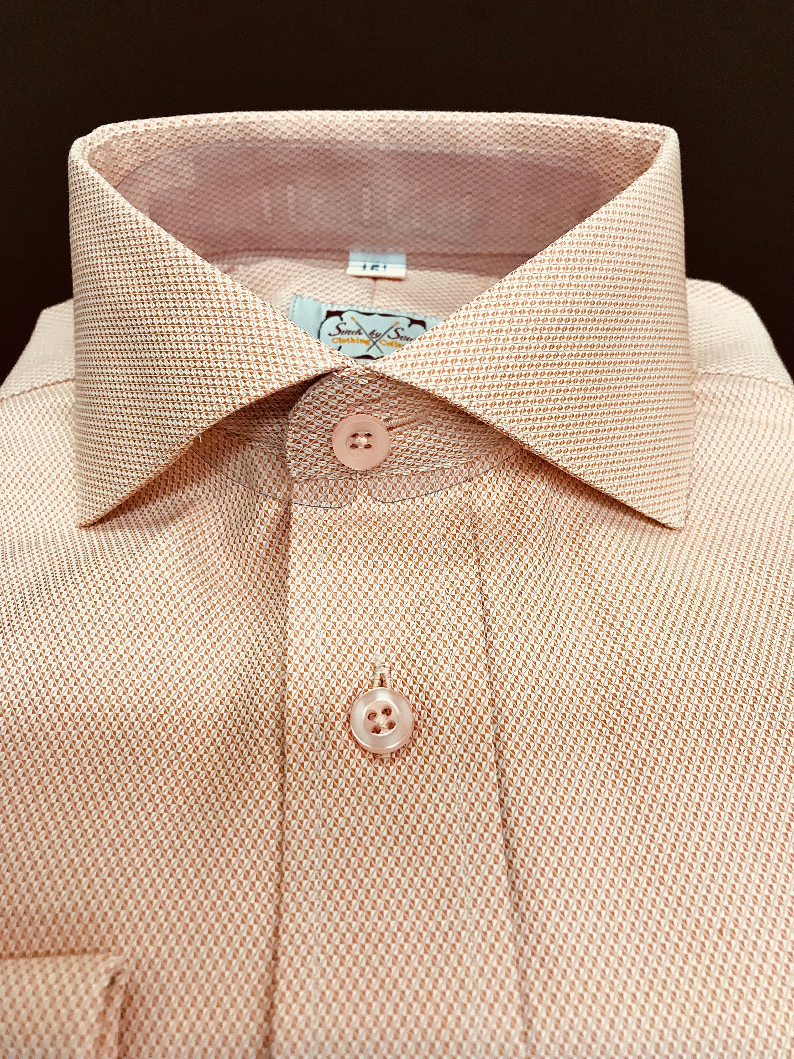 Stitch by Stitch Light Orange Textured Shirt