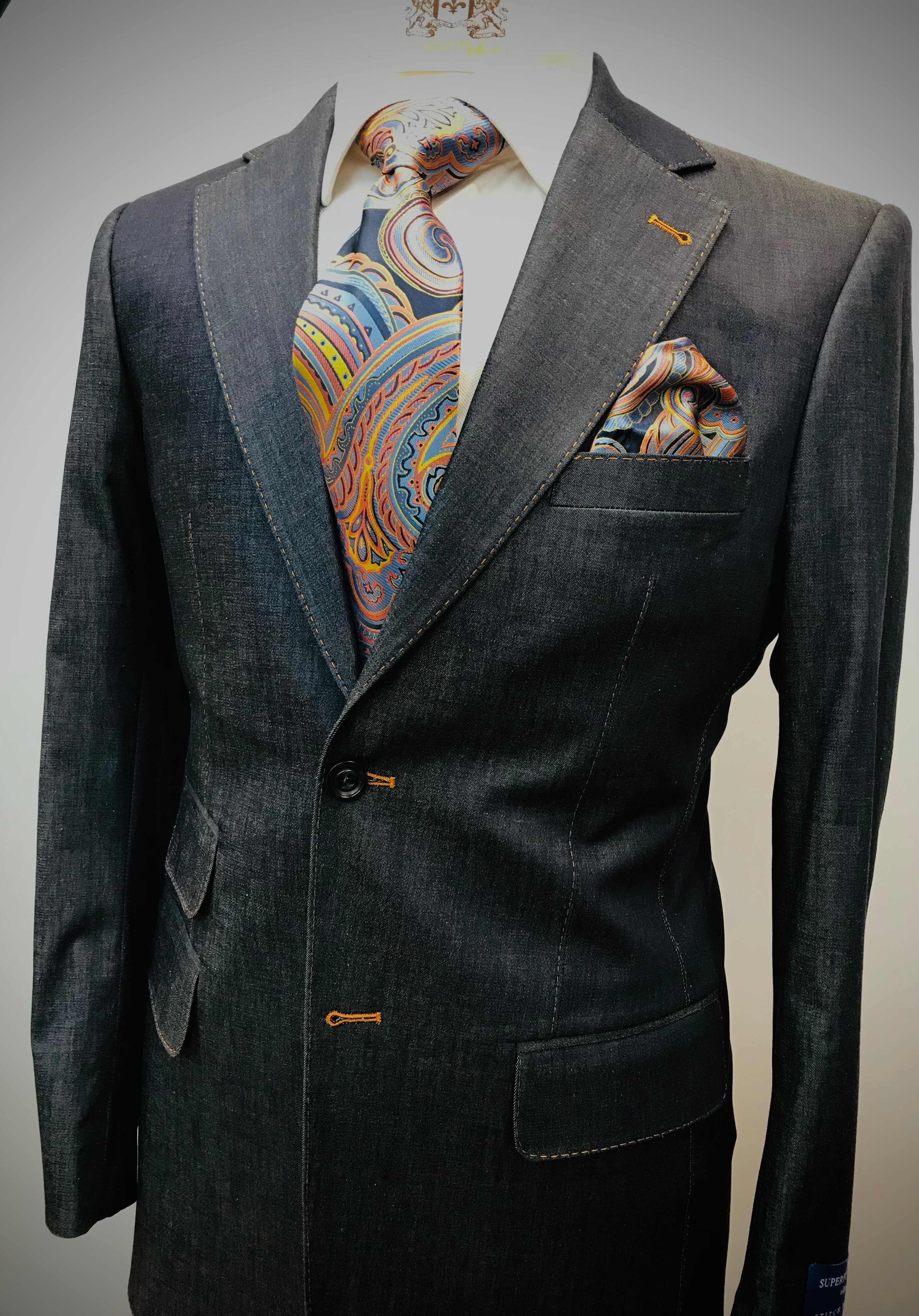 Stitch by Stitch Denim Blue Suit