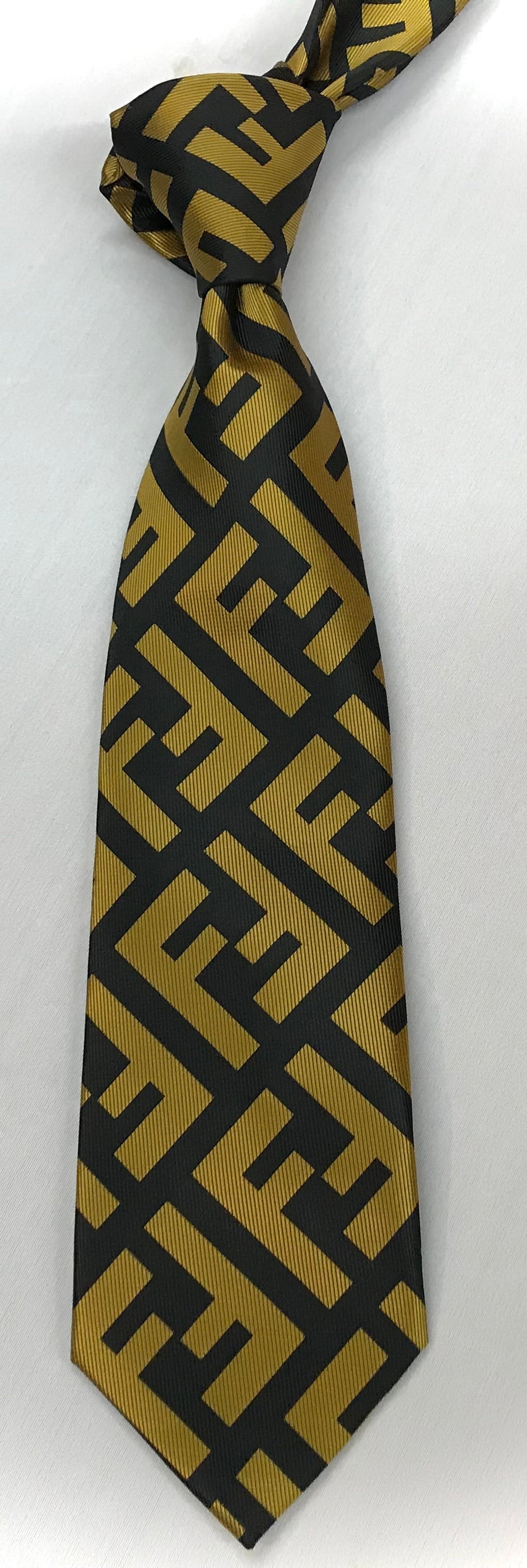 Fendi Black/Gold Tie