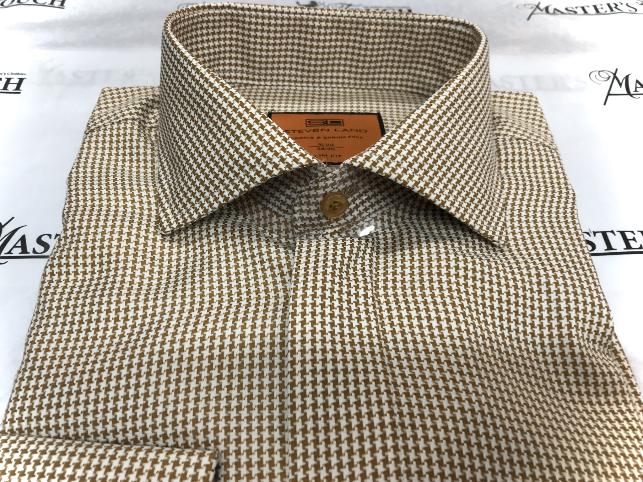 Stevenland Brown Houndstooth Shirt