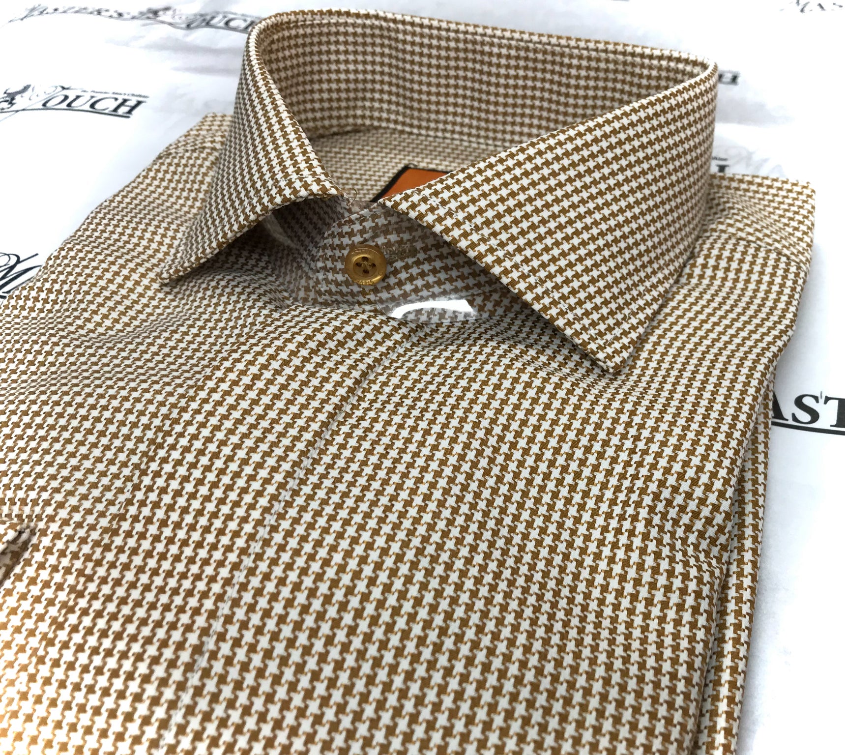 Stevenland Brown Houndstooth Shirt