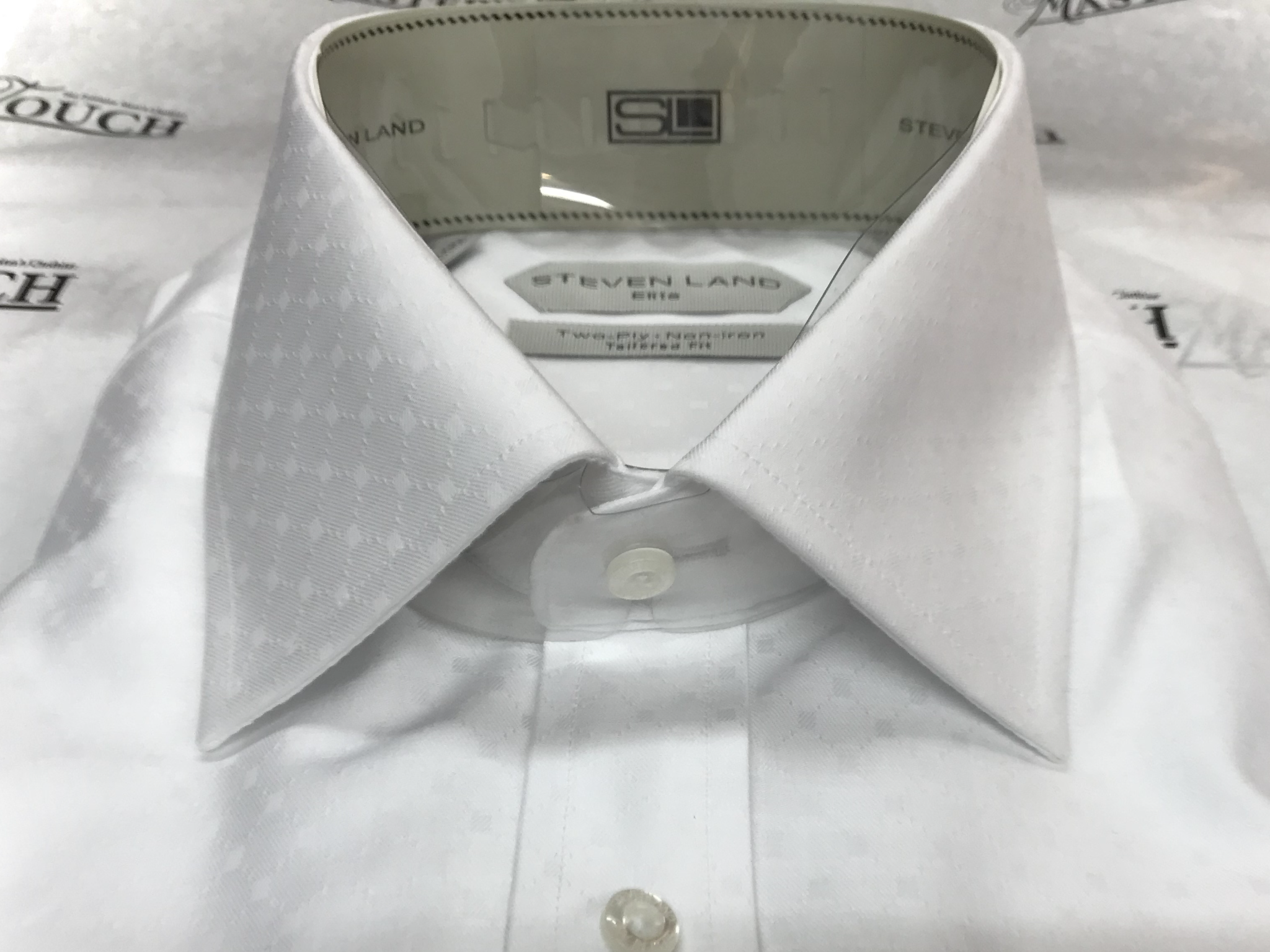 Stevenland White Square Dot Shirt