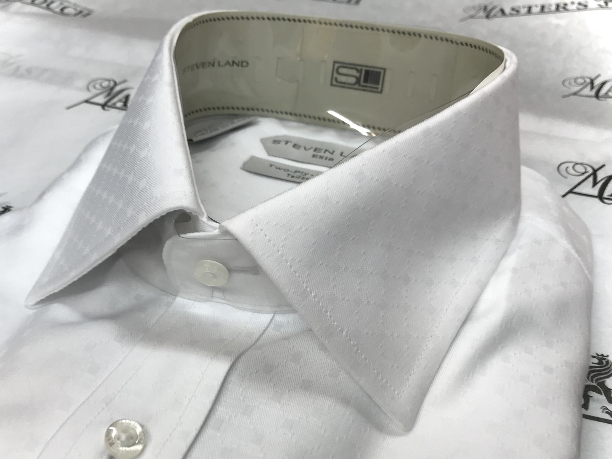 Stevenland White Square Dot Shirt
