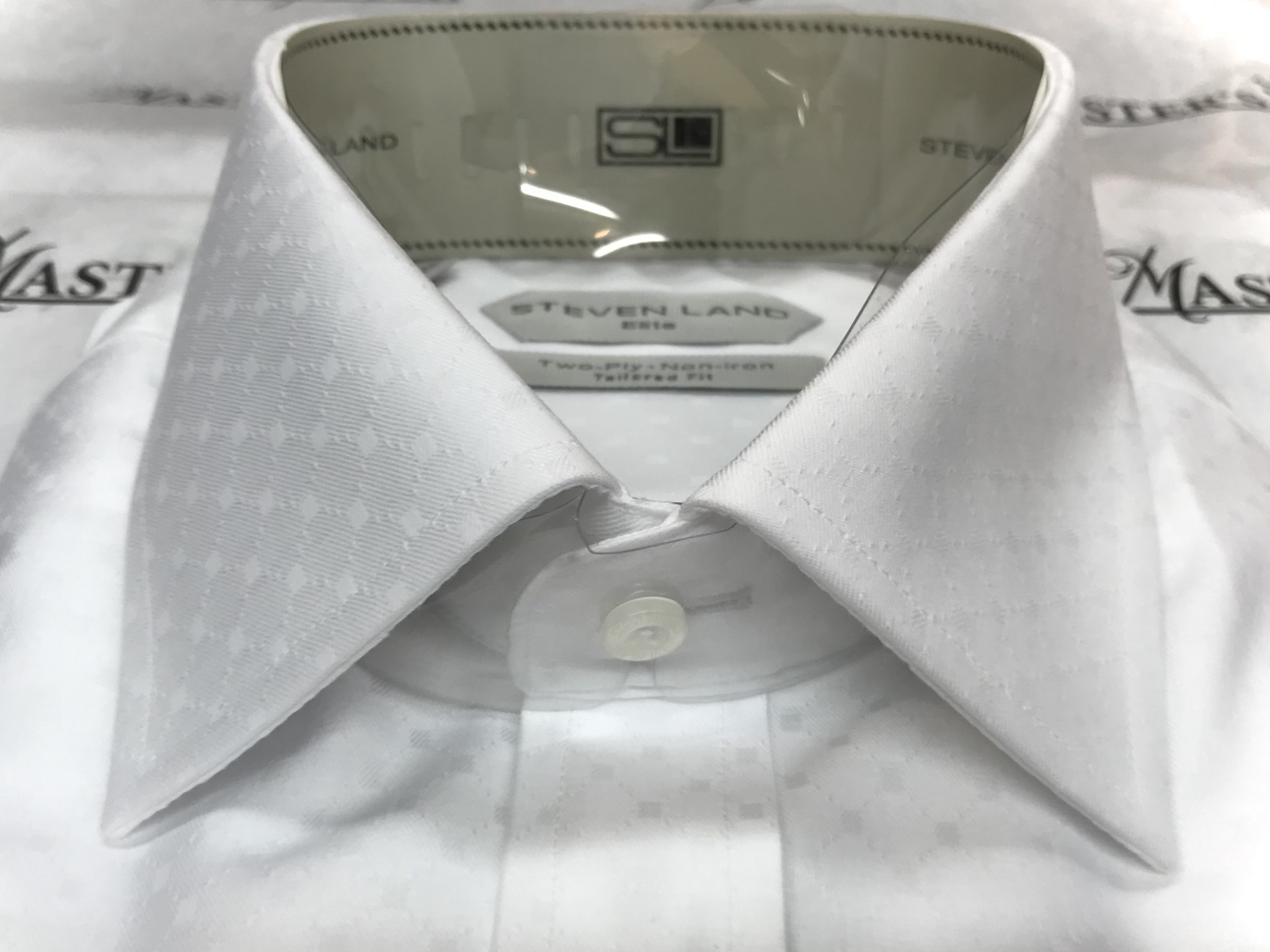 Stevenland White Square Dot Shirt
