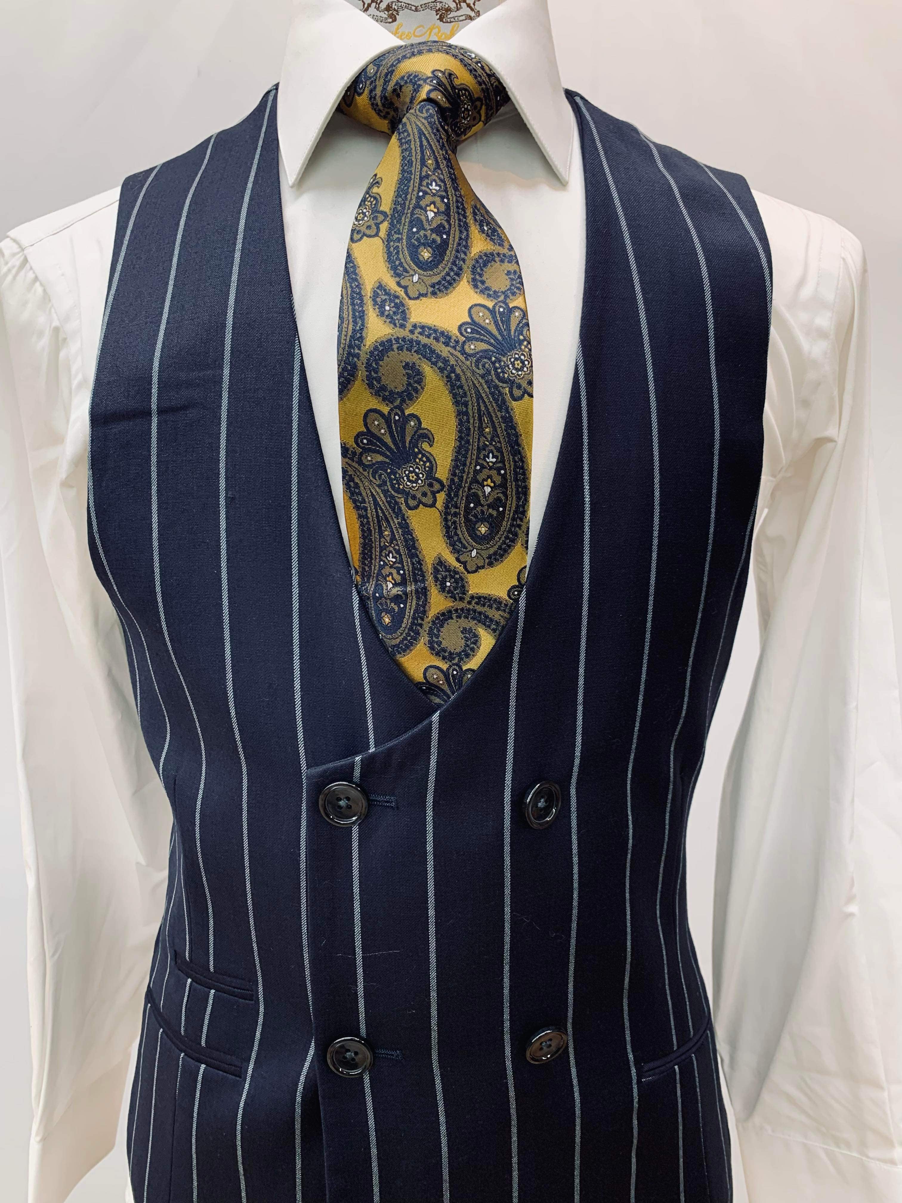 Tiglio Navy Blue Pinstripe 3pc