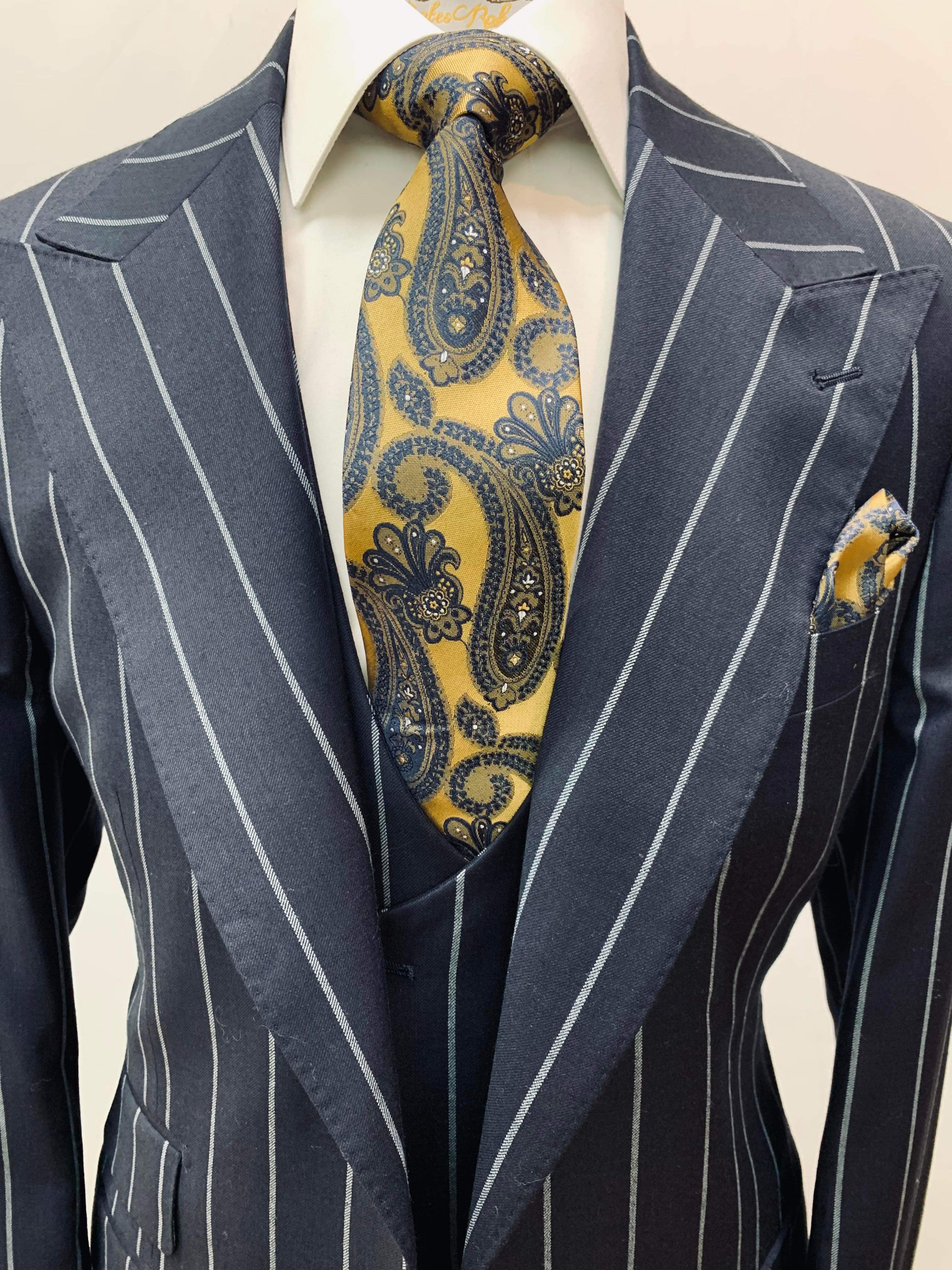 Navy Blue Pinstripe 3pc