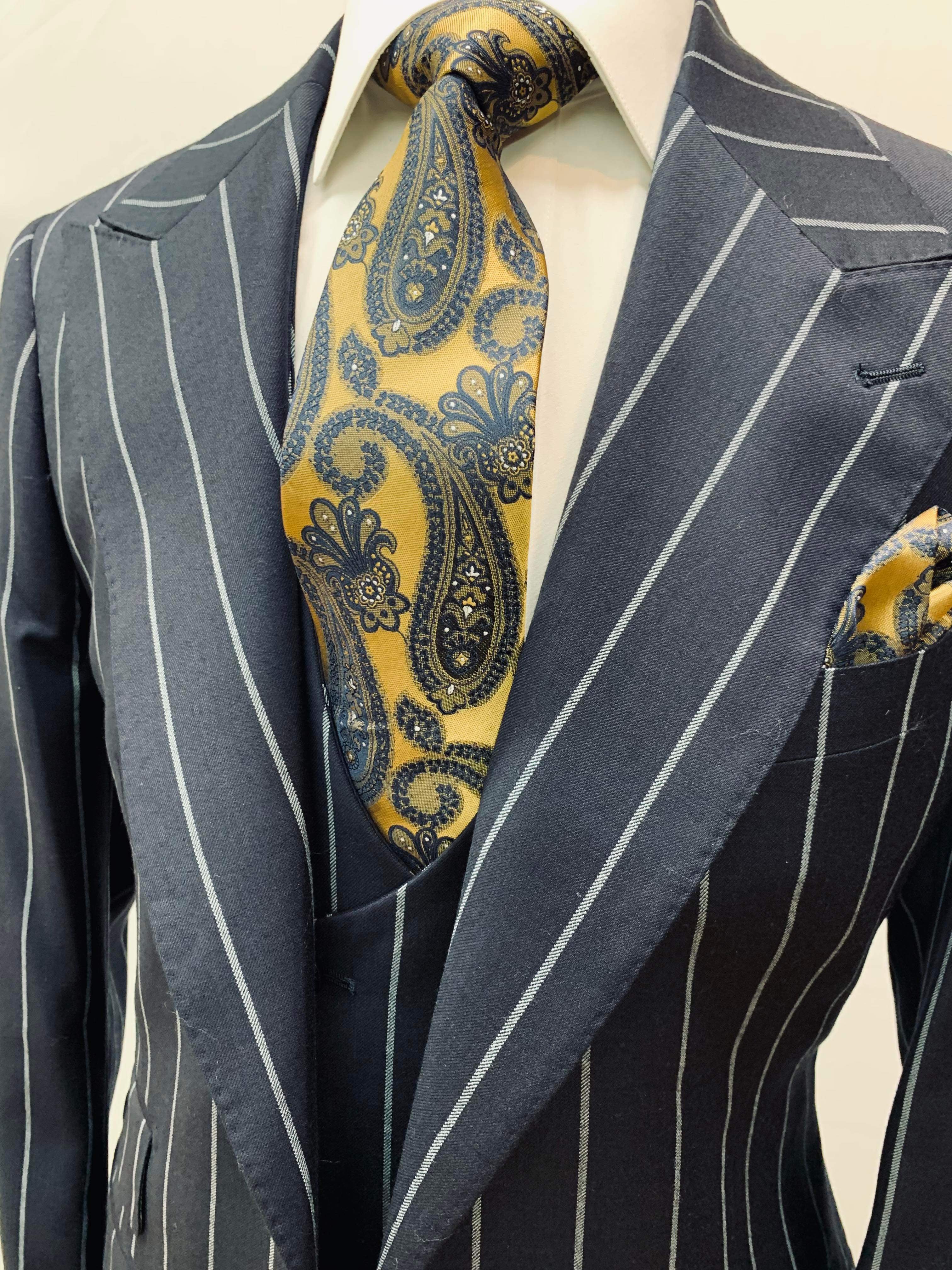 Tiglio Navy Blue Pinstripe 3pc