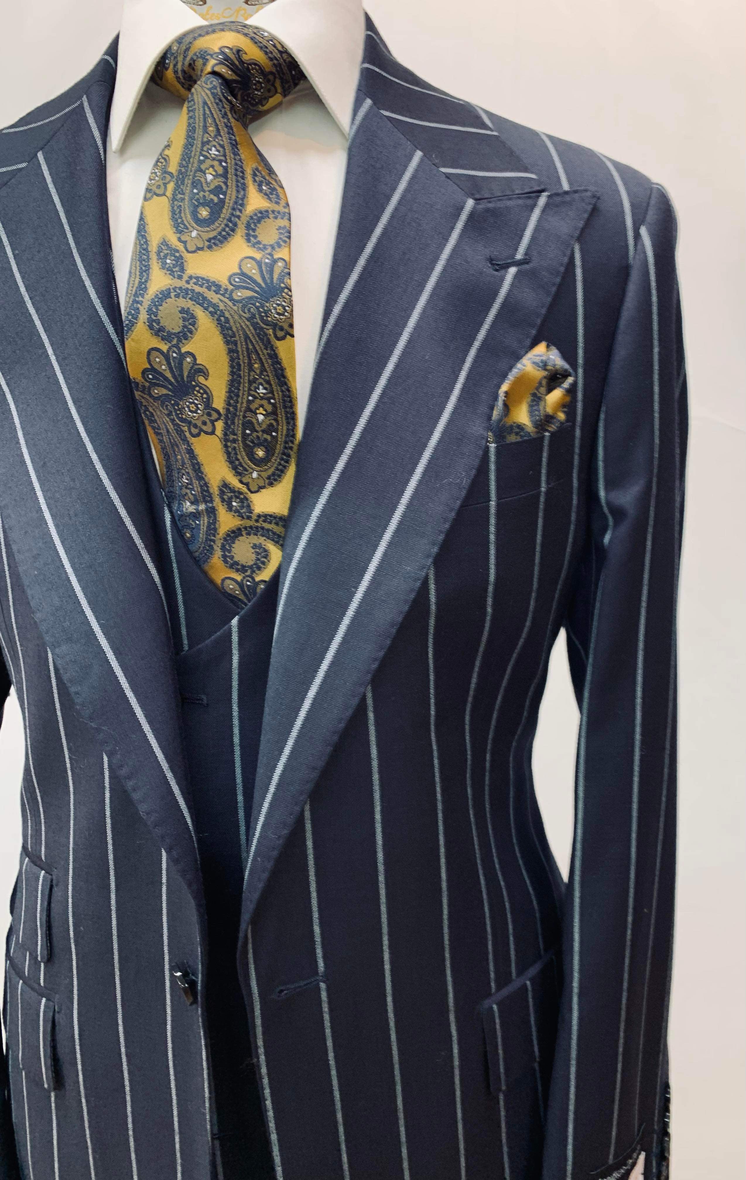 Tiglio Navy Blue Pinstripe 3pc