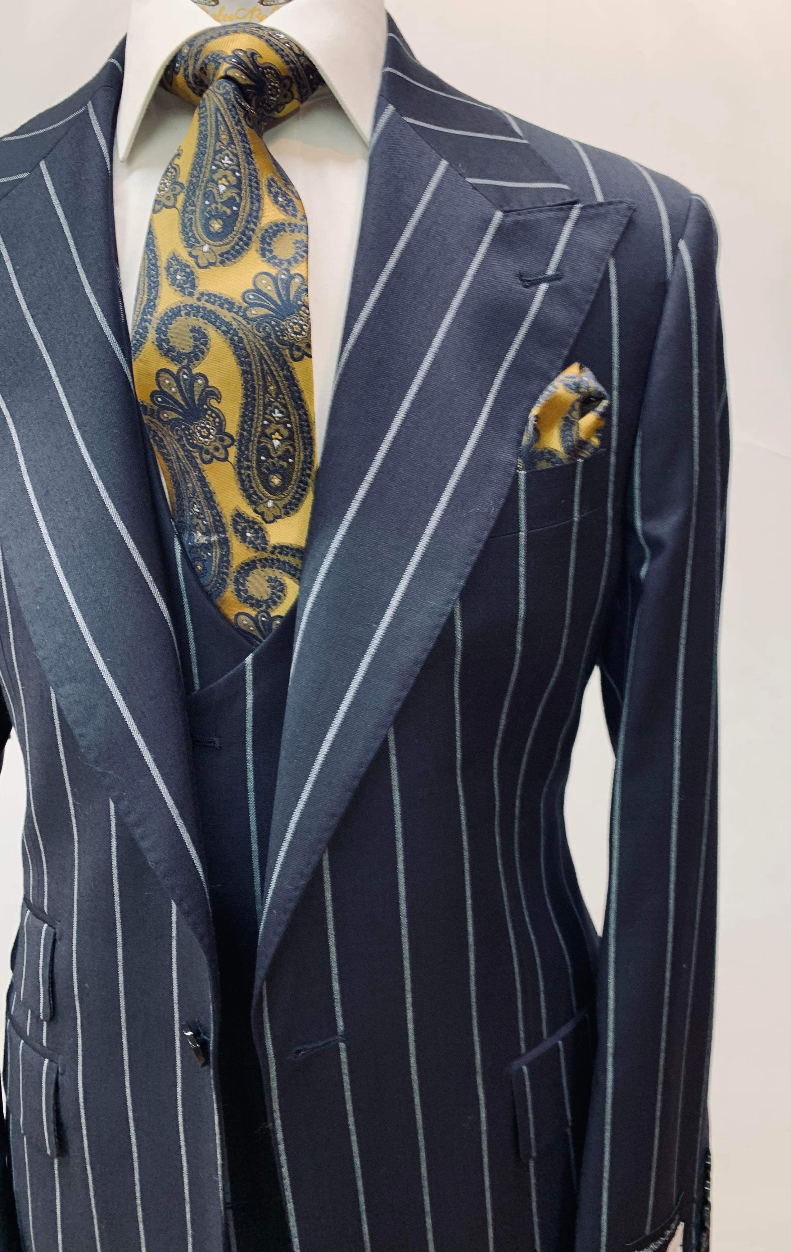 Navy Blue Pinstripe 3pc