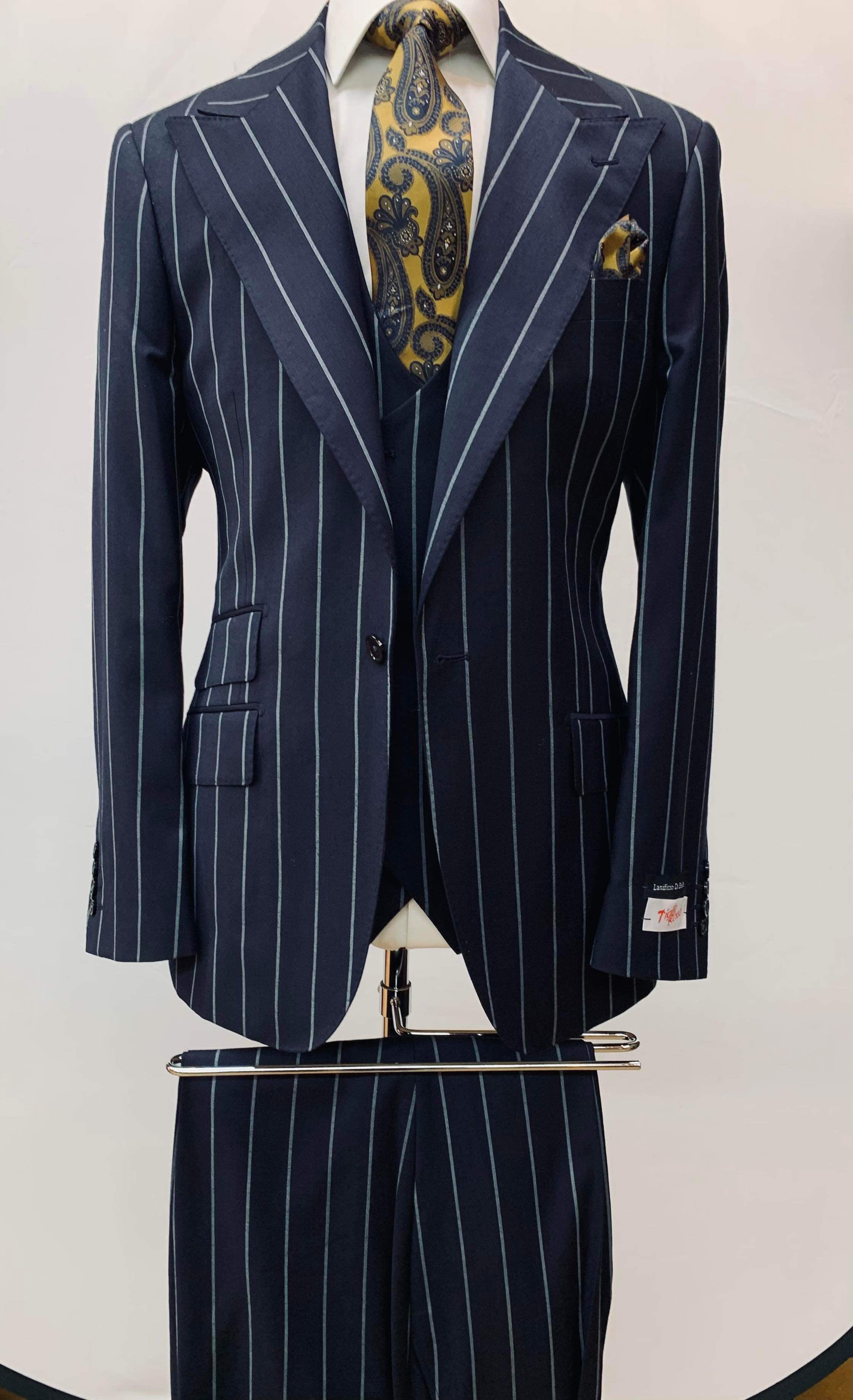 Tiglio Navy Blue Pinstripe 3pc