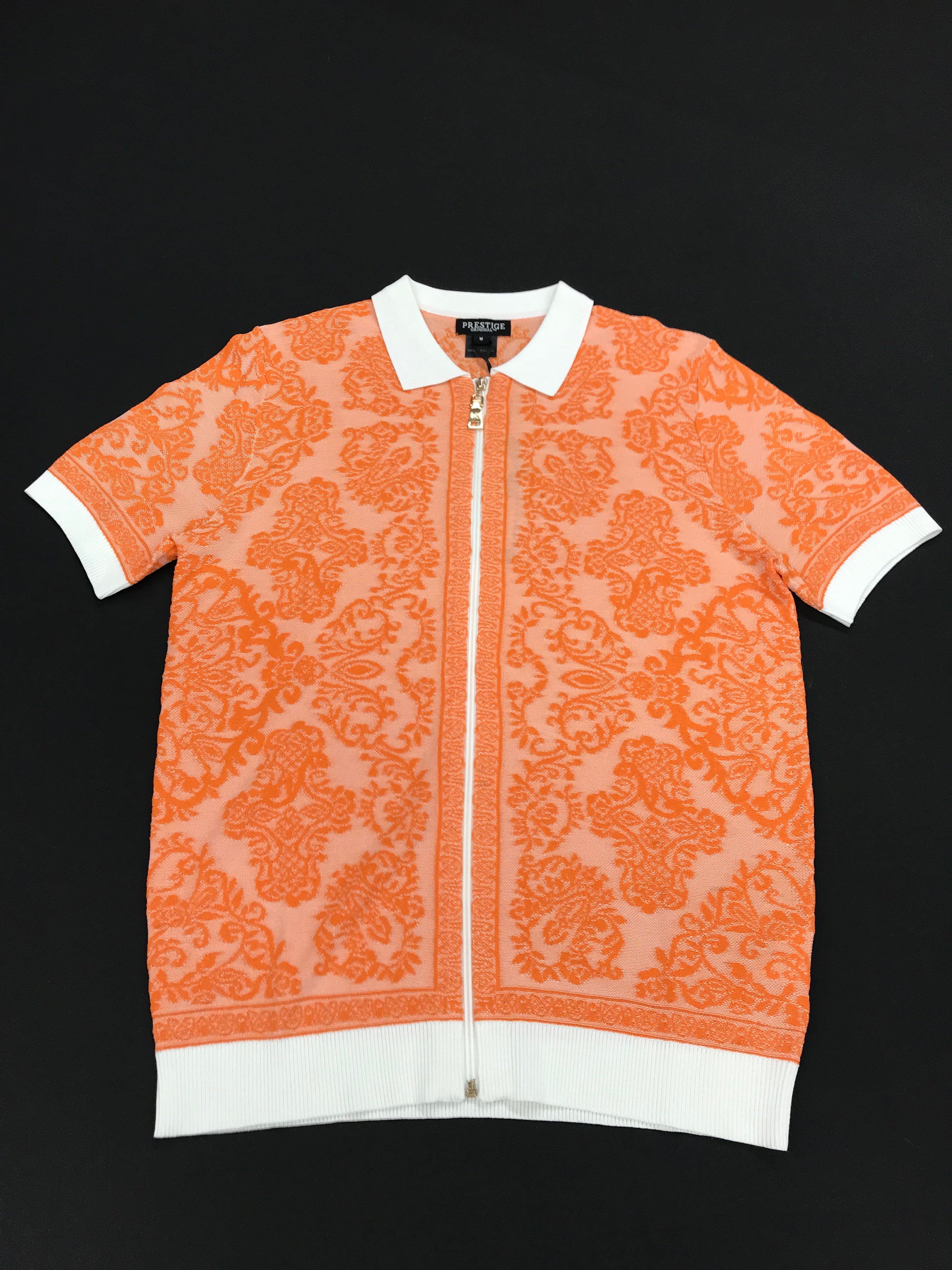 Prestige Orange/White Short Sleeve Shirt